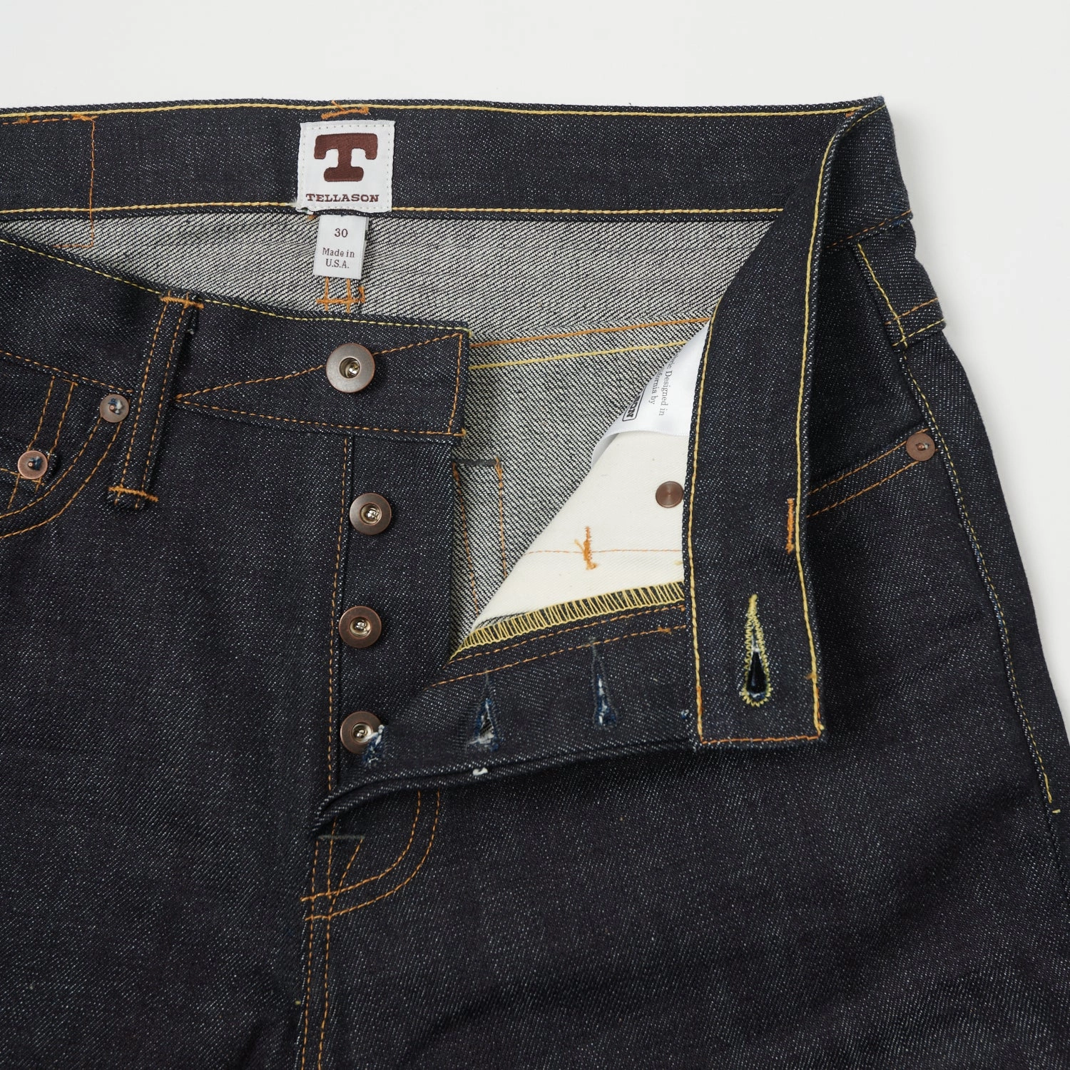 Tellason Elgin 14.75oz Slim Tapered Jean - Cone Mills Core Fit