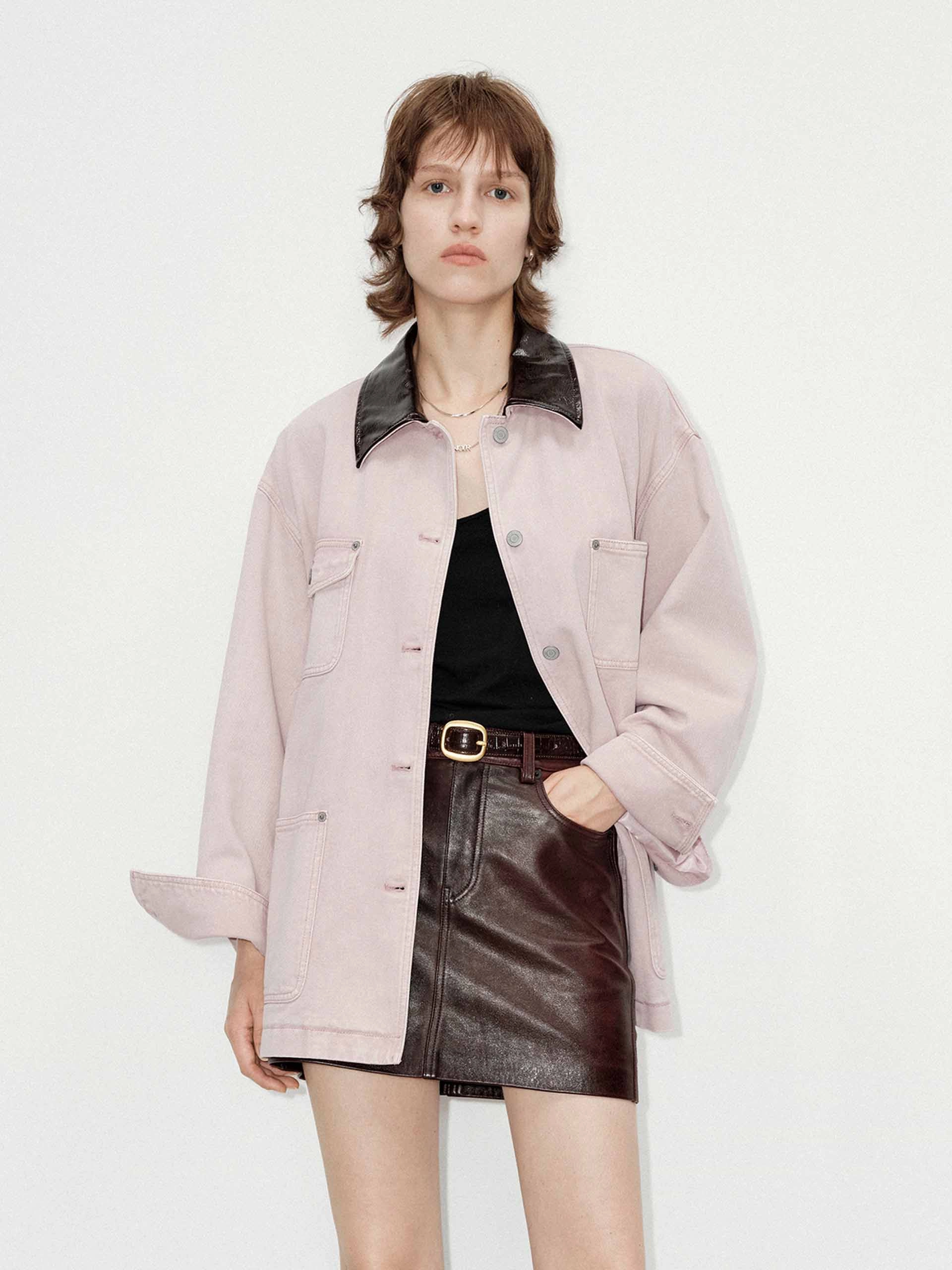 Pu Collar Cotton Jacket Camp Ready