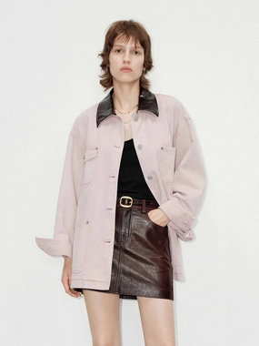 Pu Collar Cotton Jacket Camp Ready