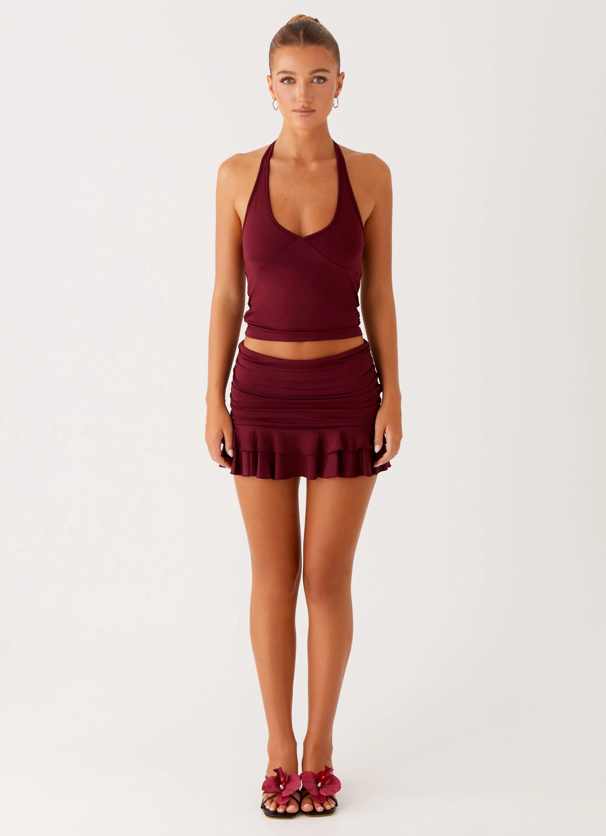 Bernie Halter Top - Raspberry Wine Agile anti infantry