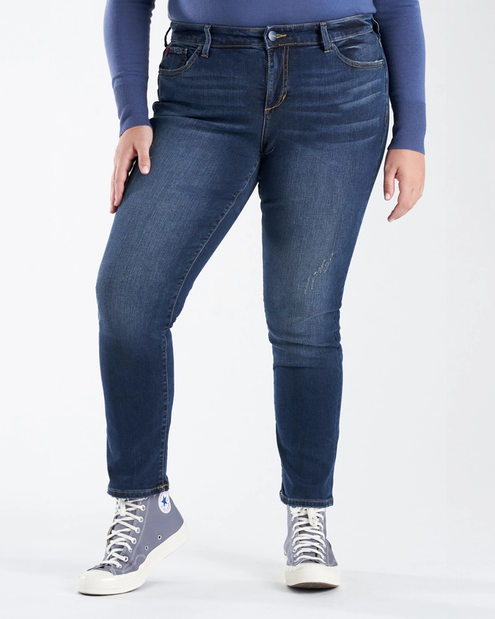 Lightweight Denim Blend All Around Mid Rise Slim - Wendy | WENDY