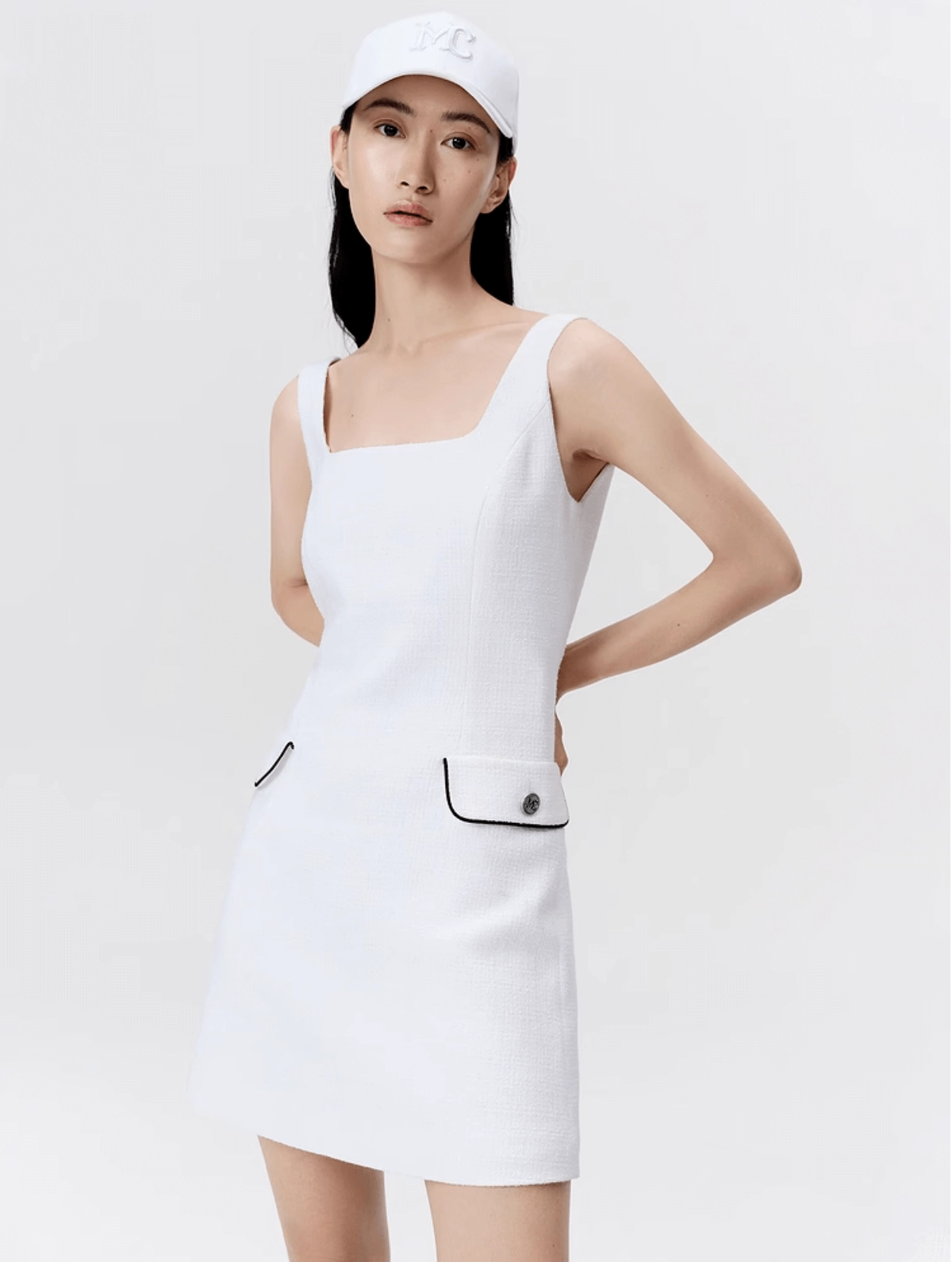 Textured Slim Fit Cami Dress Travel-Style