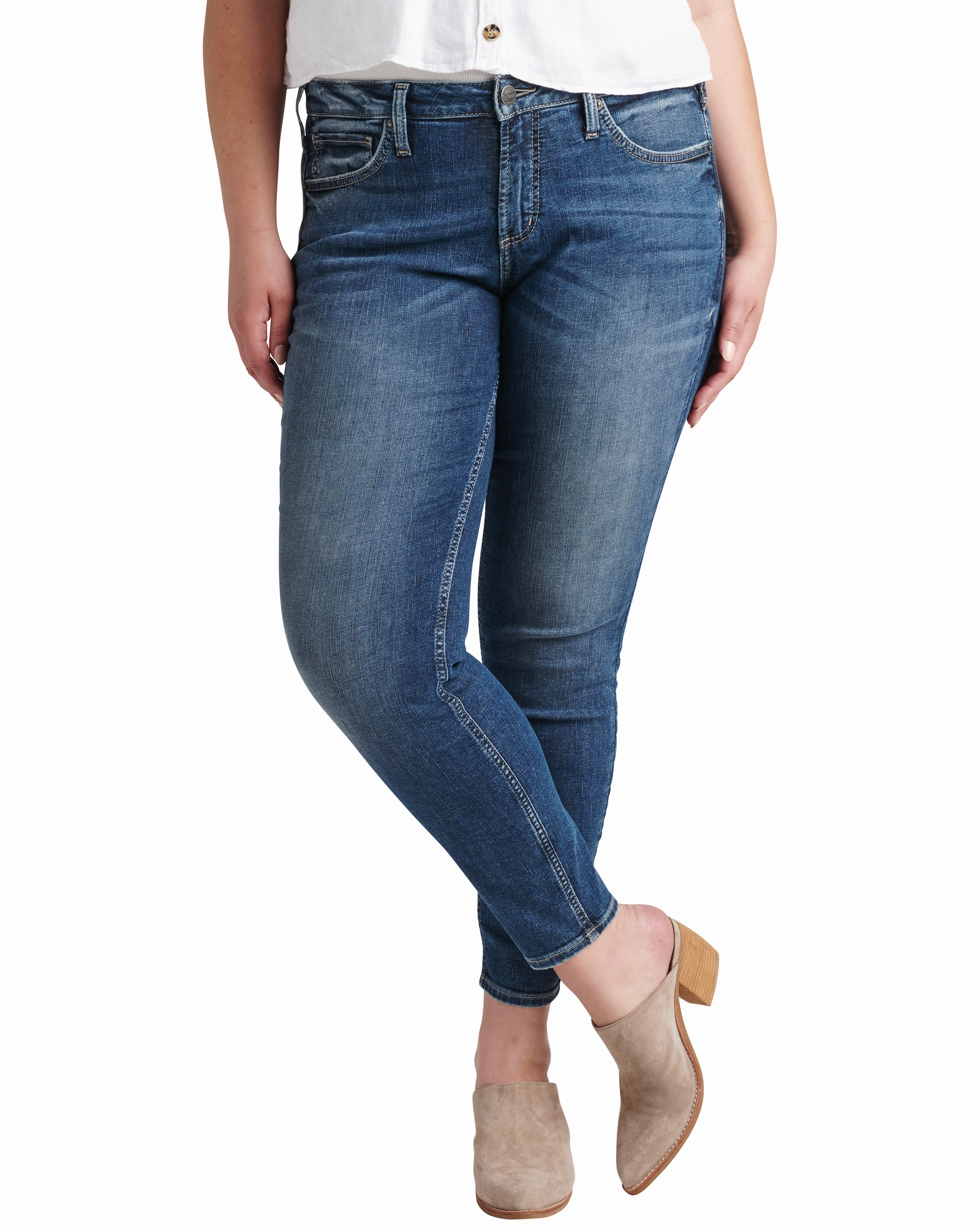 Outdoor Adventure Stylish Family Style comfortable length The Curvy Skinny Jean (29" Inseam) | Medium Wash