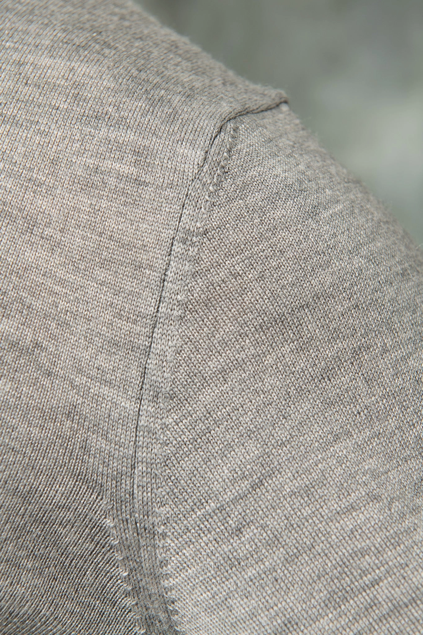 Grey merino turtleneck ?C Made in Italy Soft Touch Brushed Surface