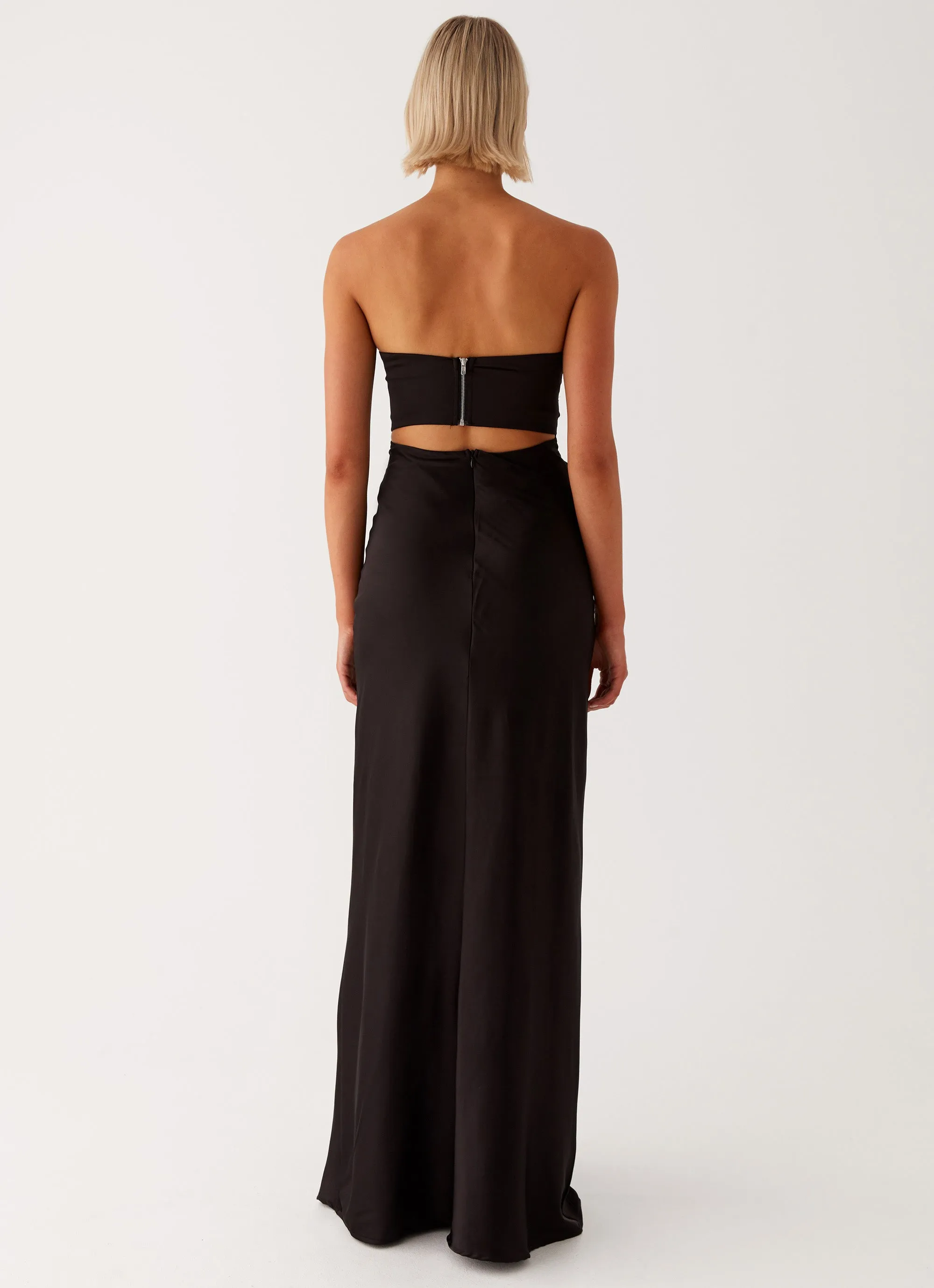 Elegant Look Tianna Strapless Maxi Dress - Black