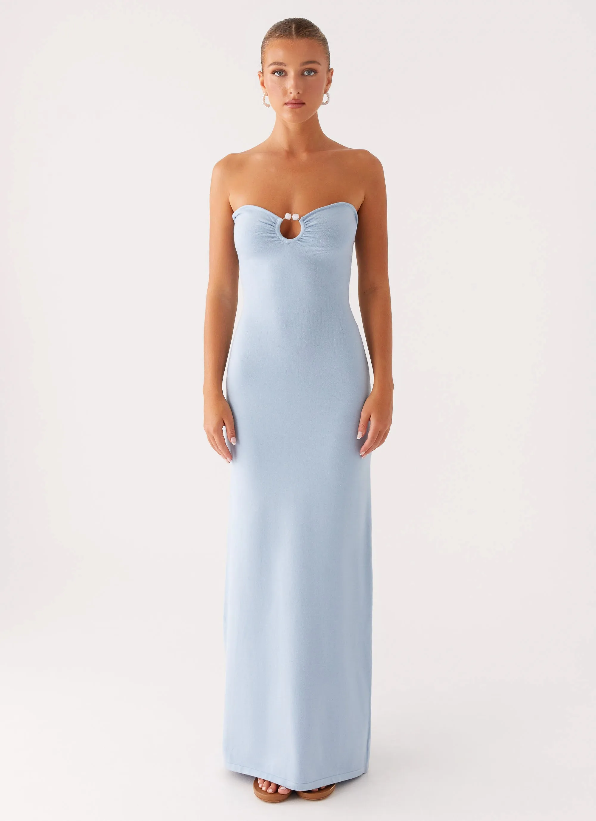 Samson Knit Maxi Dress - Blue Cozy Design