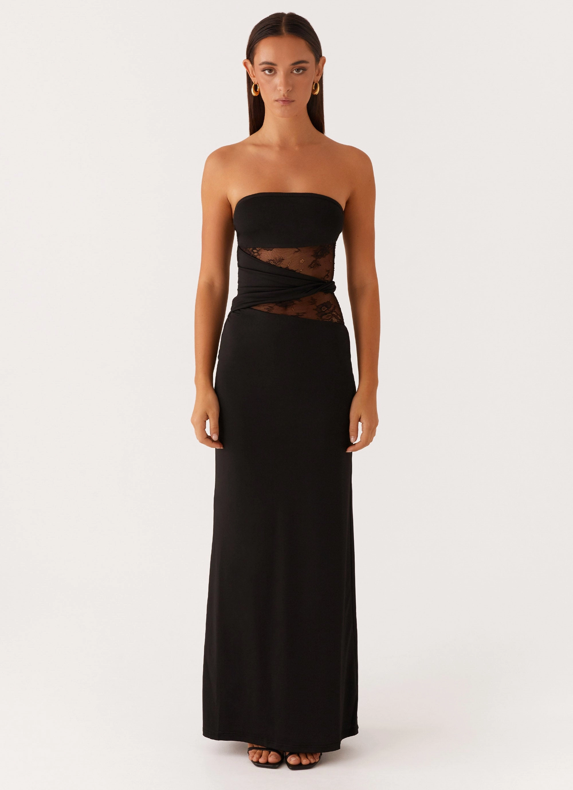Karma Strapless Maxi Dress - Black Fit Easy