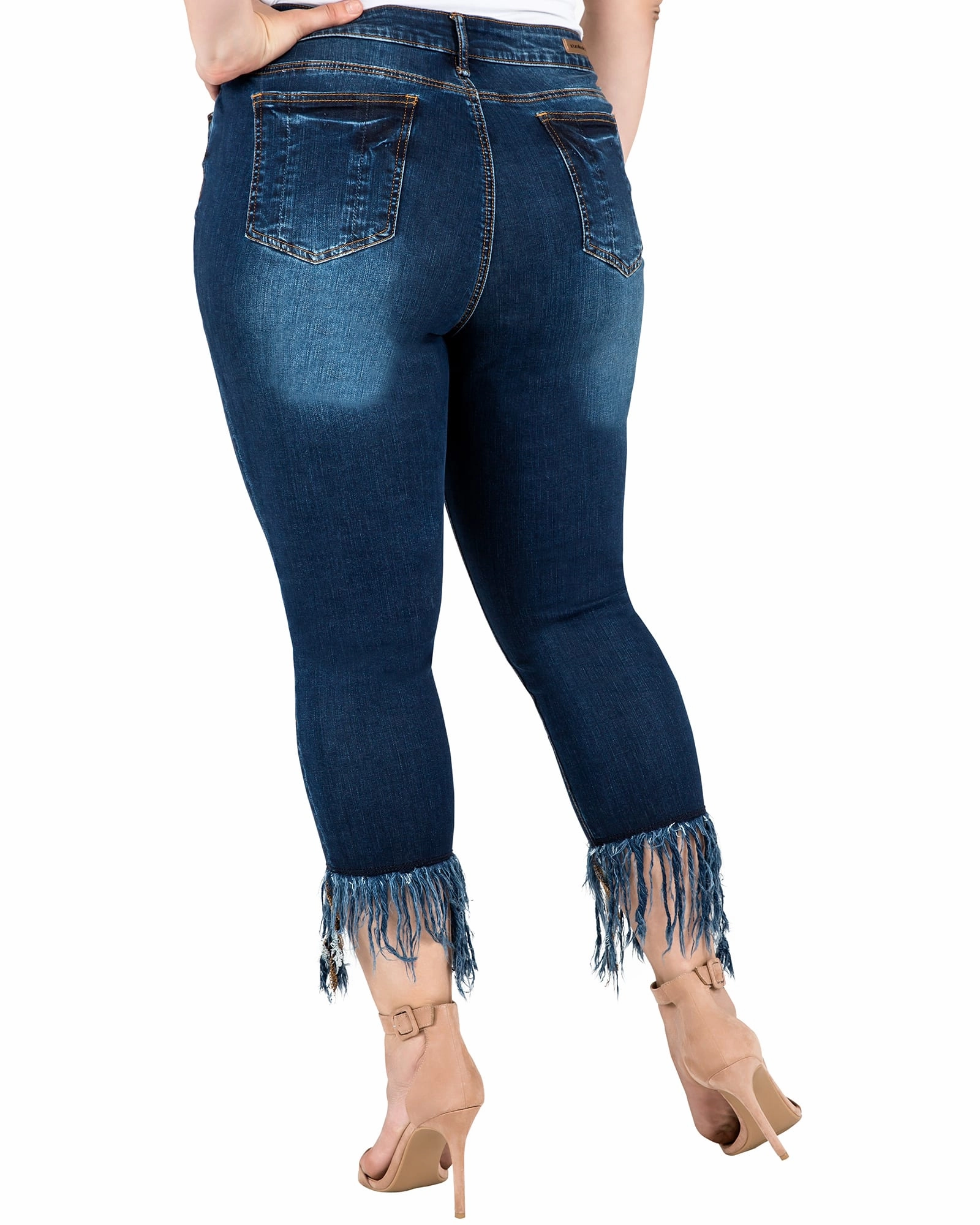 Gabriella Raw Hem Ankle Jeans | Blue Minimalist Style Family Style Comfy Universal Look