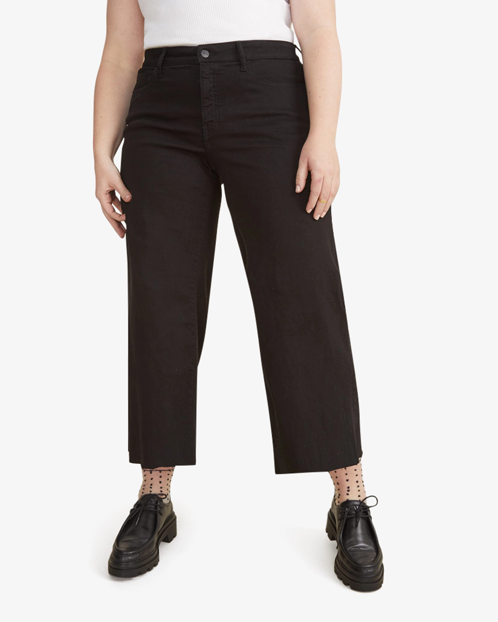 Torrence Wide Leg Cropped Jean | Black / Black Any Time Wear