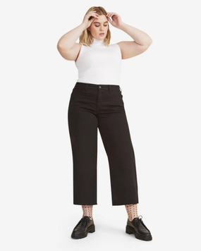 Spring Mood Slim Torrence Wide Leg Cropped Jean | Black / Black