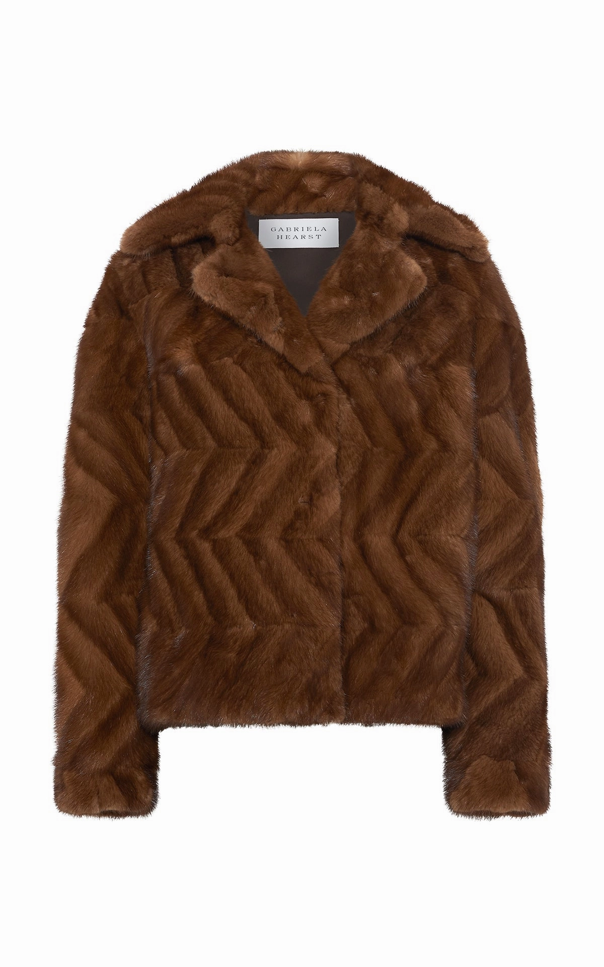 RibbedKnitCollar Torstein Coat in Mahogany Recycled Mink Fur