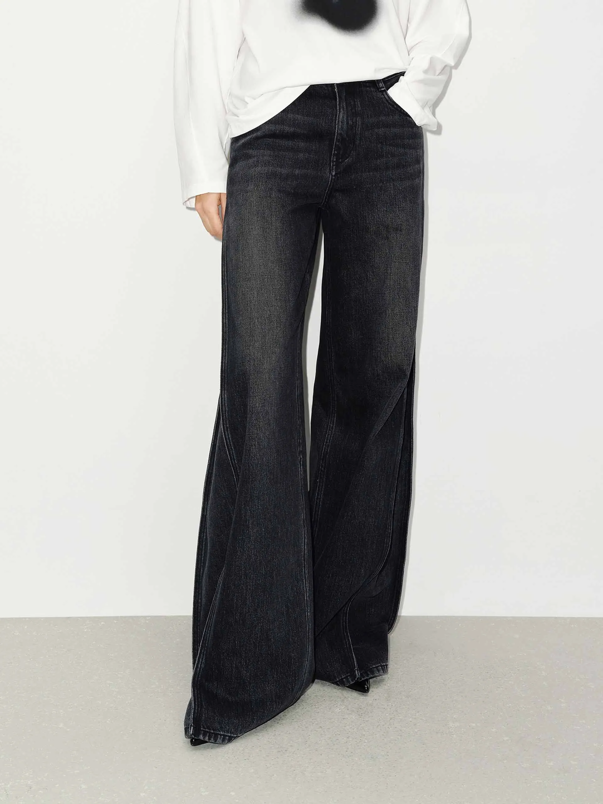 Vintage Cotton Flare Jeans Day Ready Stylish Casual