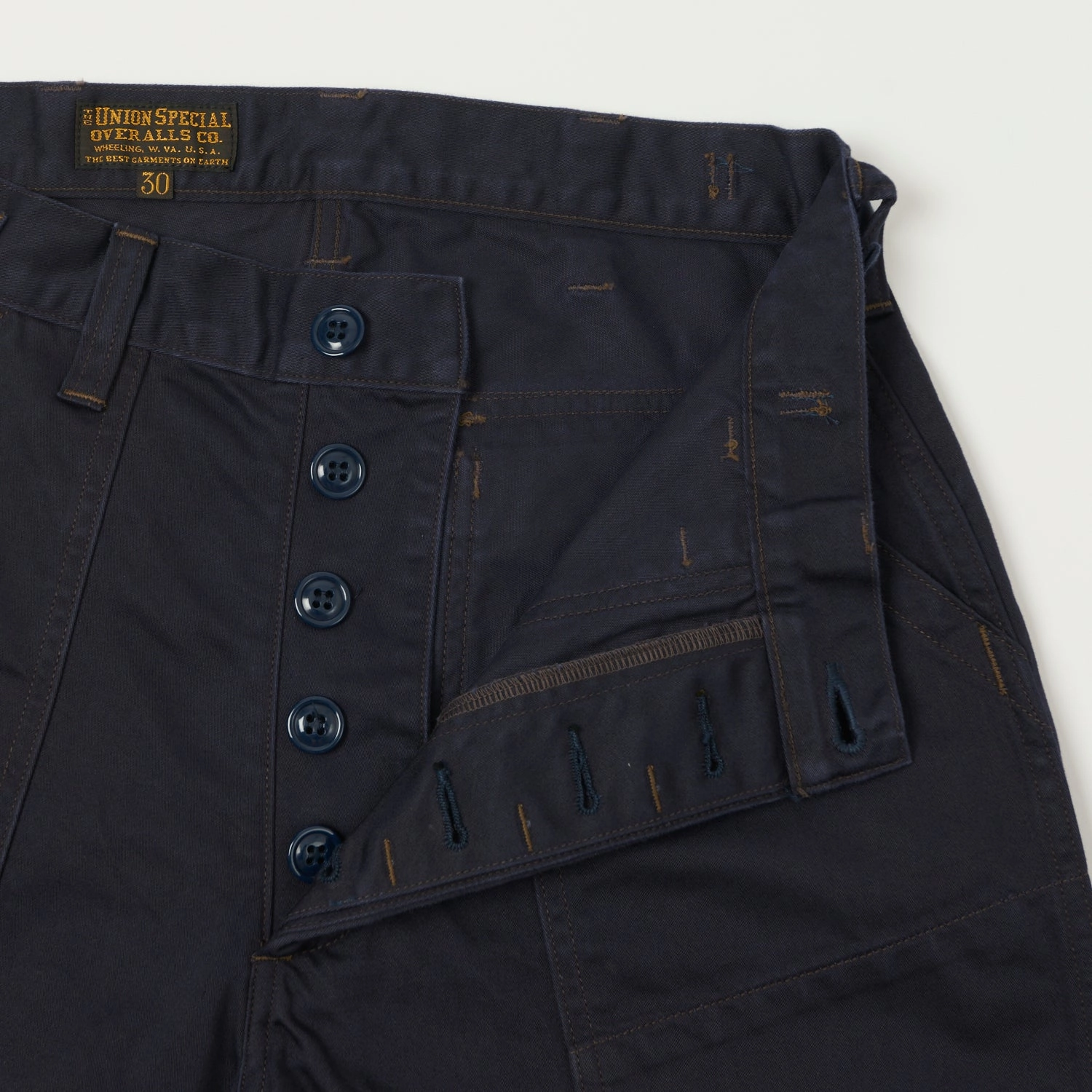Blazer Freewheelers & Co Union Special Overalls 'Sidewinder' Military Short - Dark Red Navy