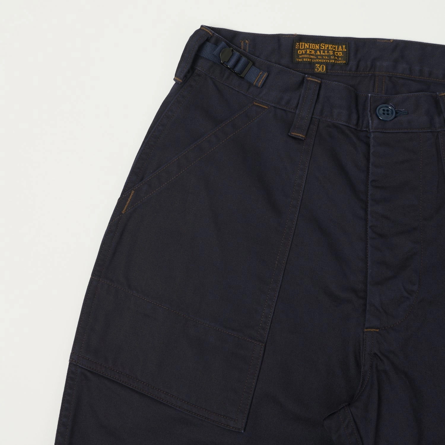 Freewheelers & Co Union Special Overalls 'Sidewinder' Military Short - Dark Red Navy camping clothes Perfect Comfort