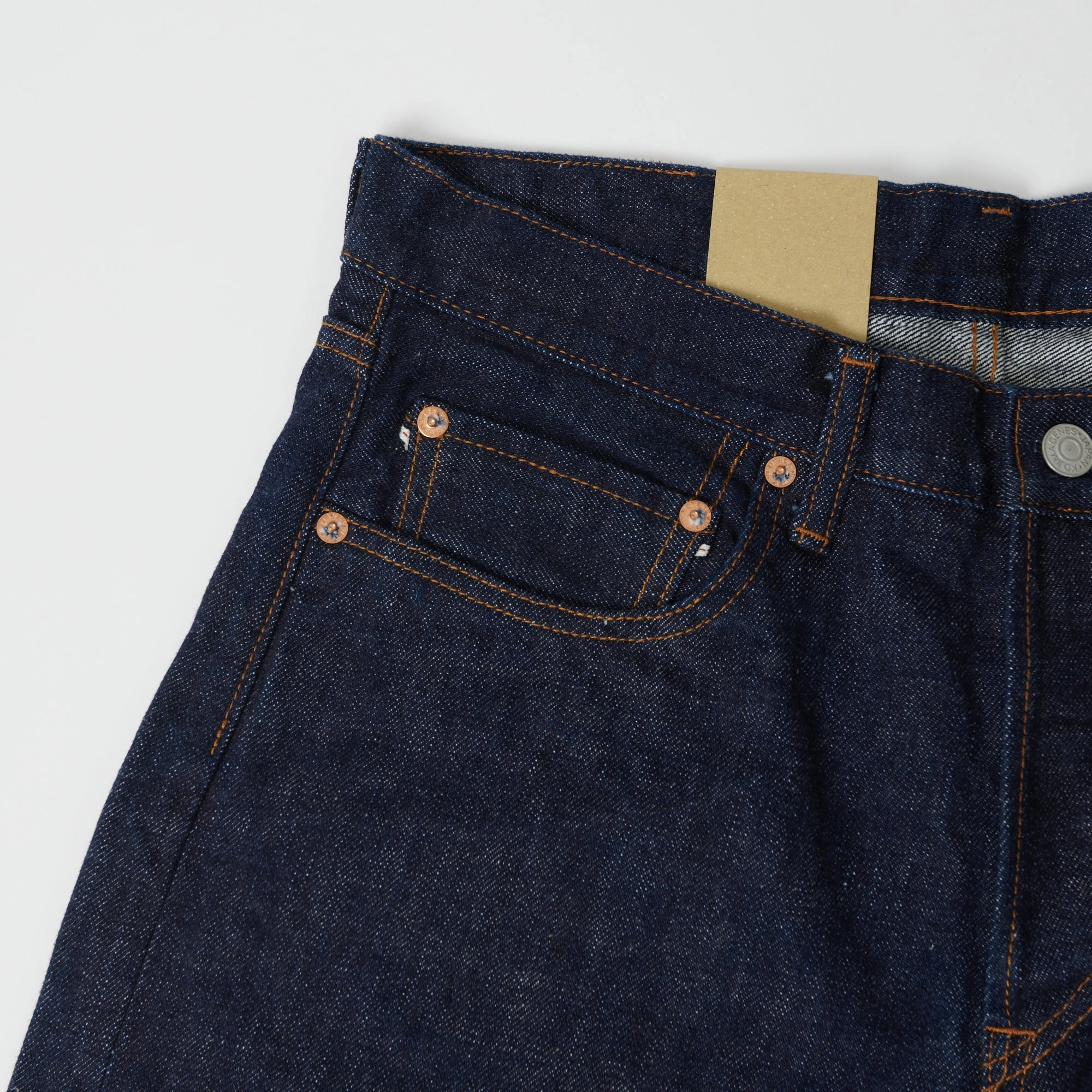 Picnic Style Modern Morning Stroll Evening Stroll Trend Setter Kojima Genes RNB-102S 15oz Slim Tapered Jean - One Wash