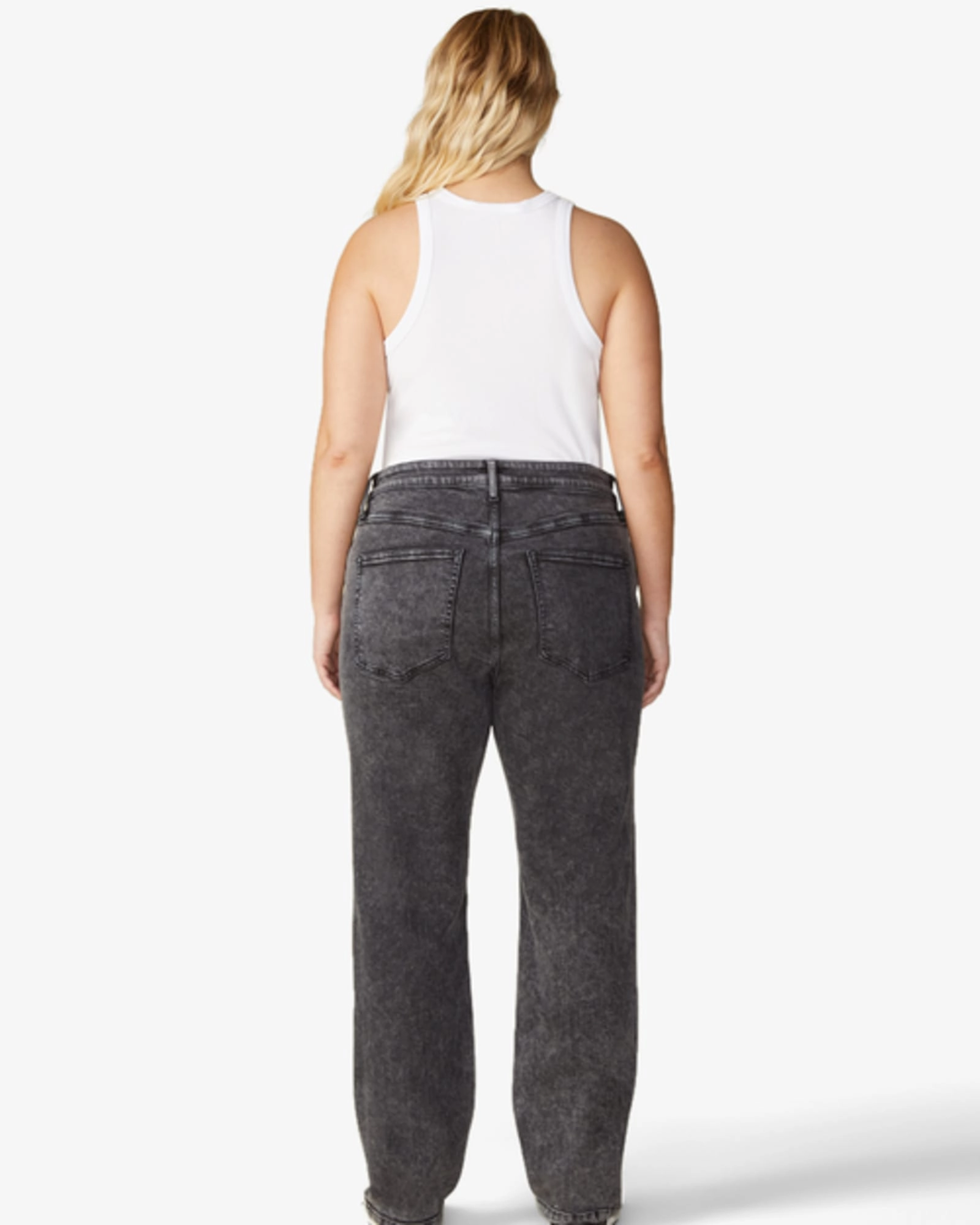 Sarah High-Rise Straight-Leg Jeans | Smoke Screen Suitable Fit Fashionable Waist