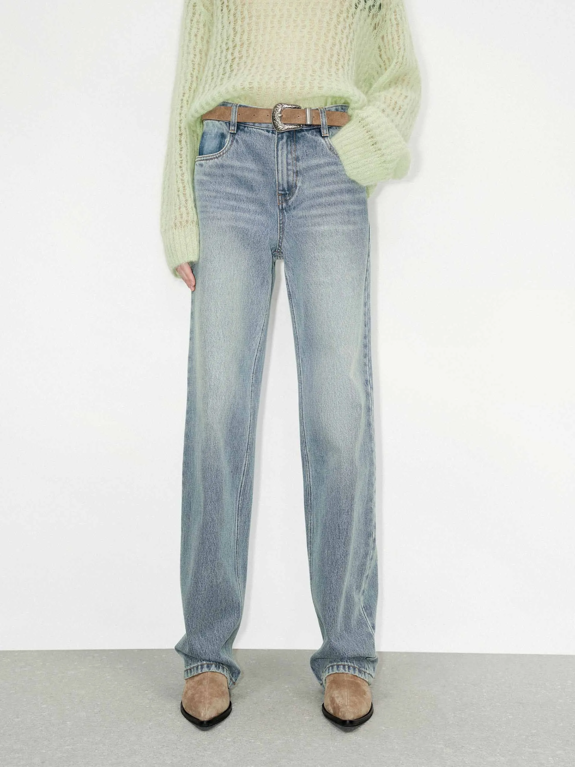 Wardrobe Classic Light Blue Straight Jeans