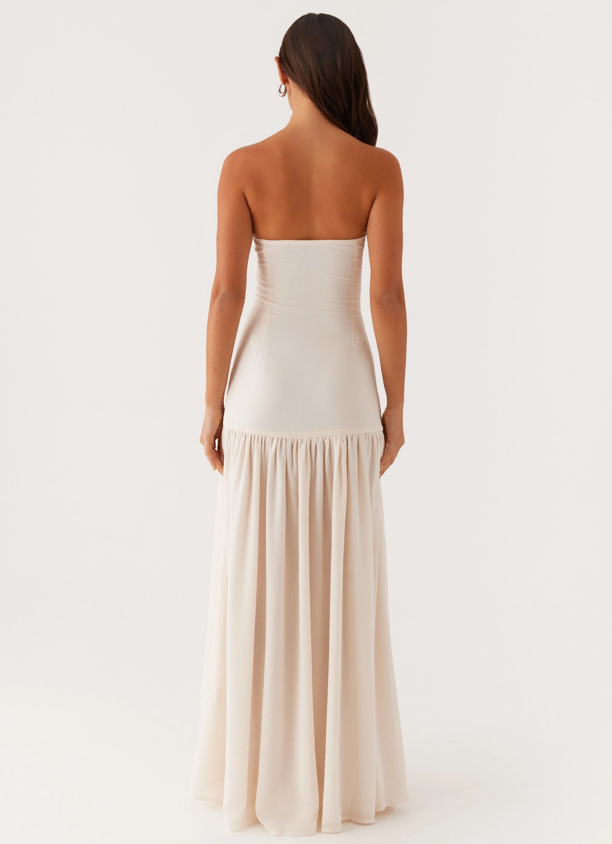 Eden Strapless Maxi Dress - Ivory Elegant evening wear
