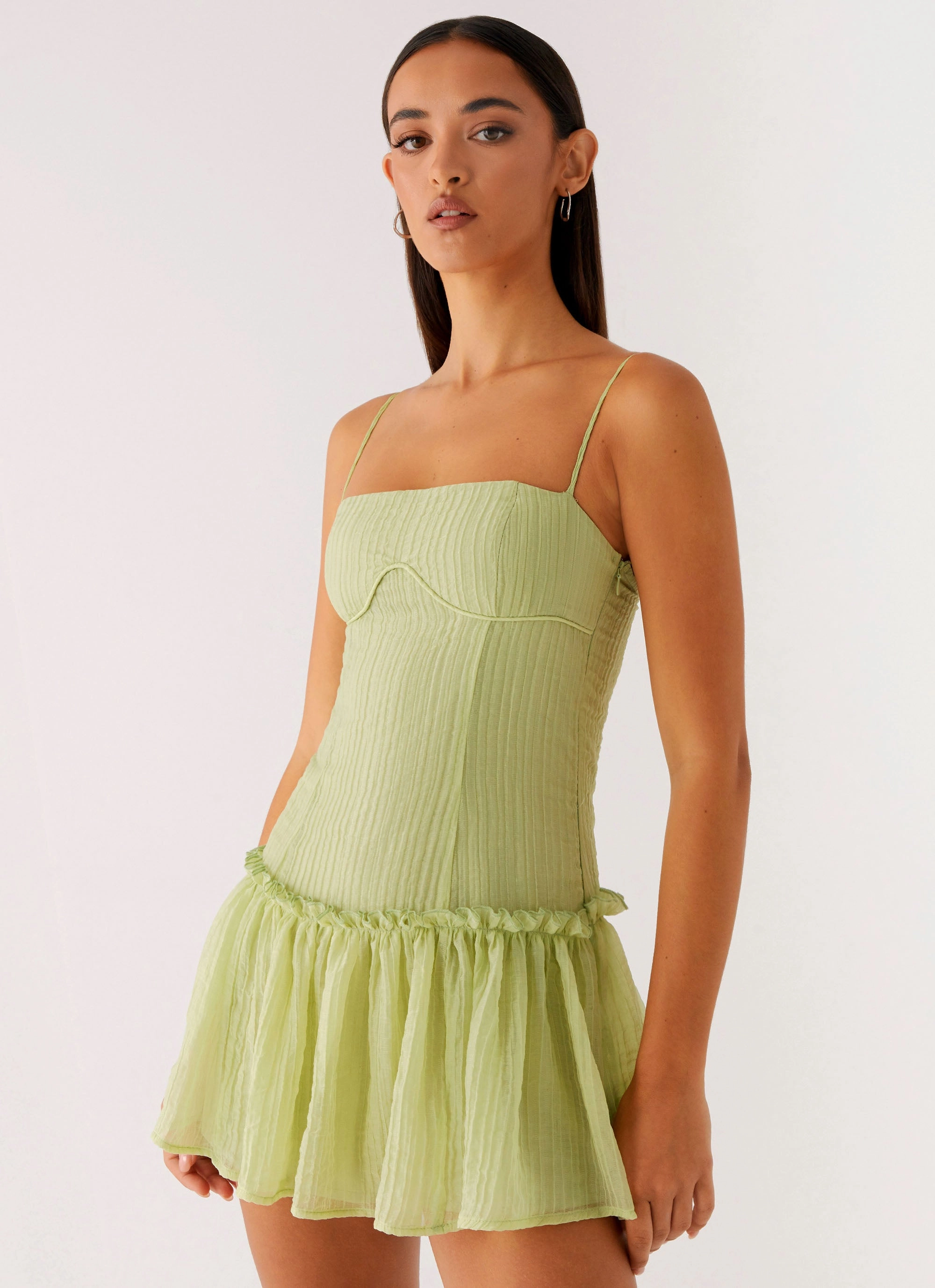 Bambini Mini Dress - Green Summer Staple