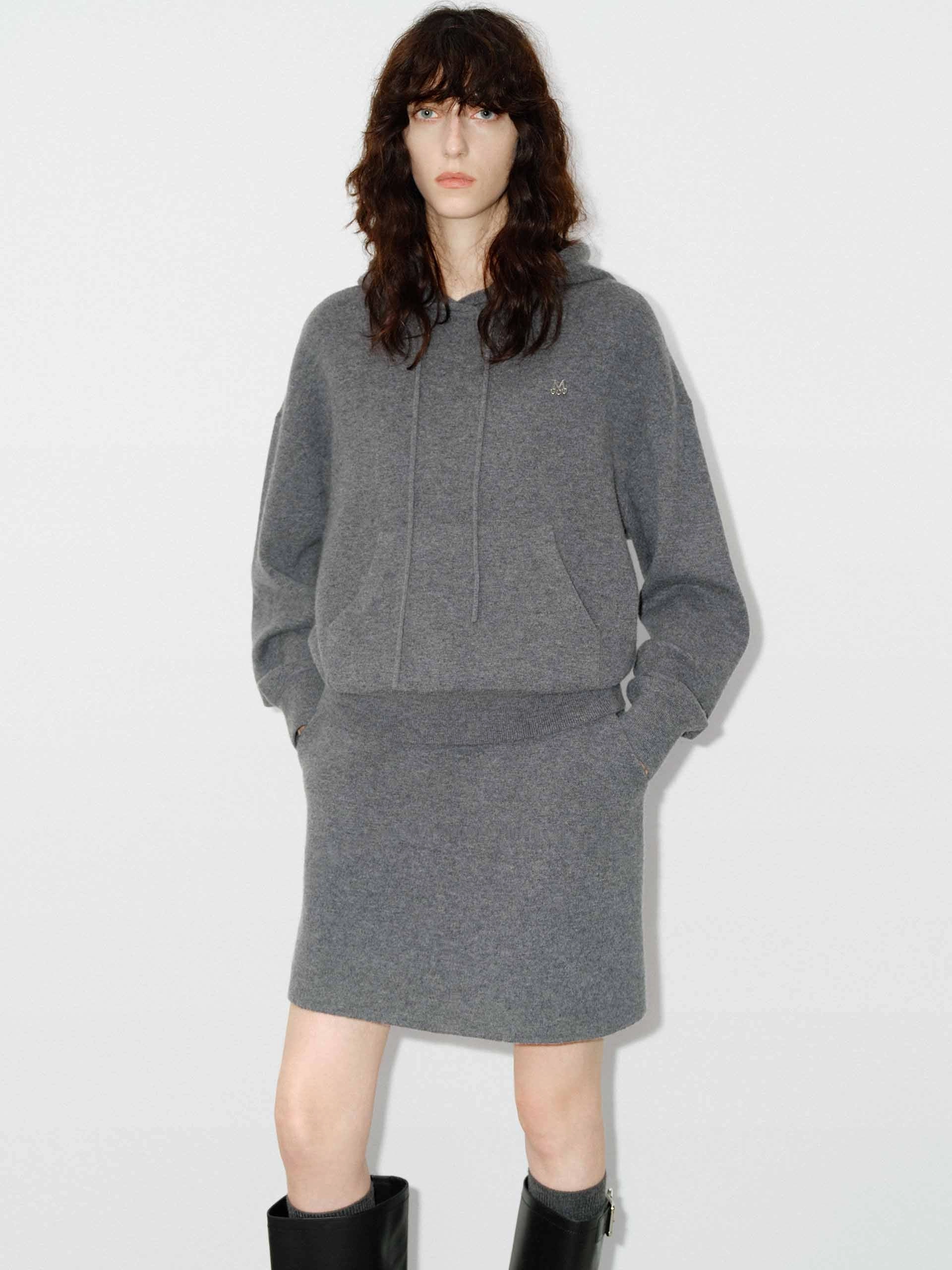 Work Vibes Wool Blend Hood Dress Set