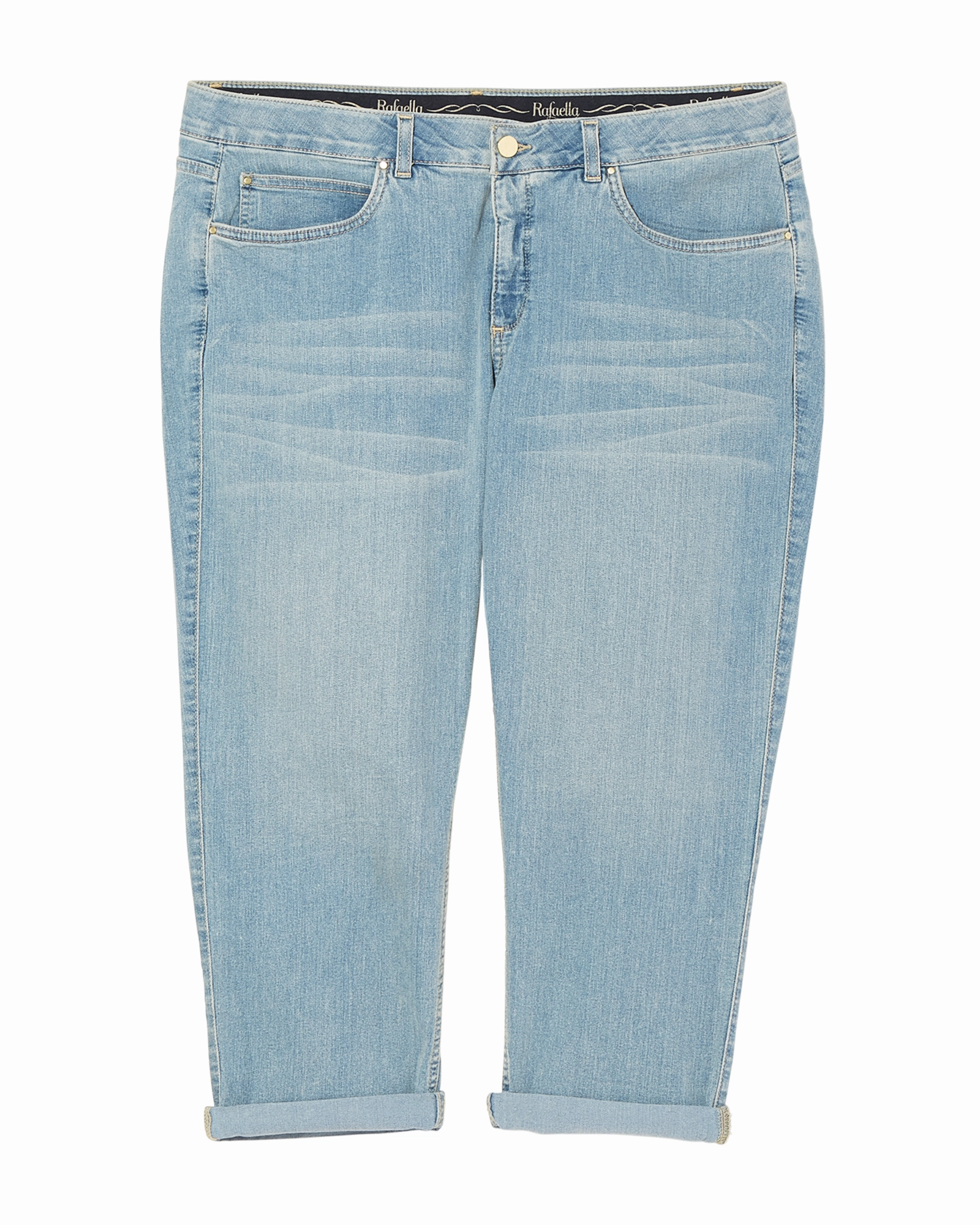 Tristen Denim Capri | Light Wash Travel Ease Minimalist Elegant