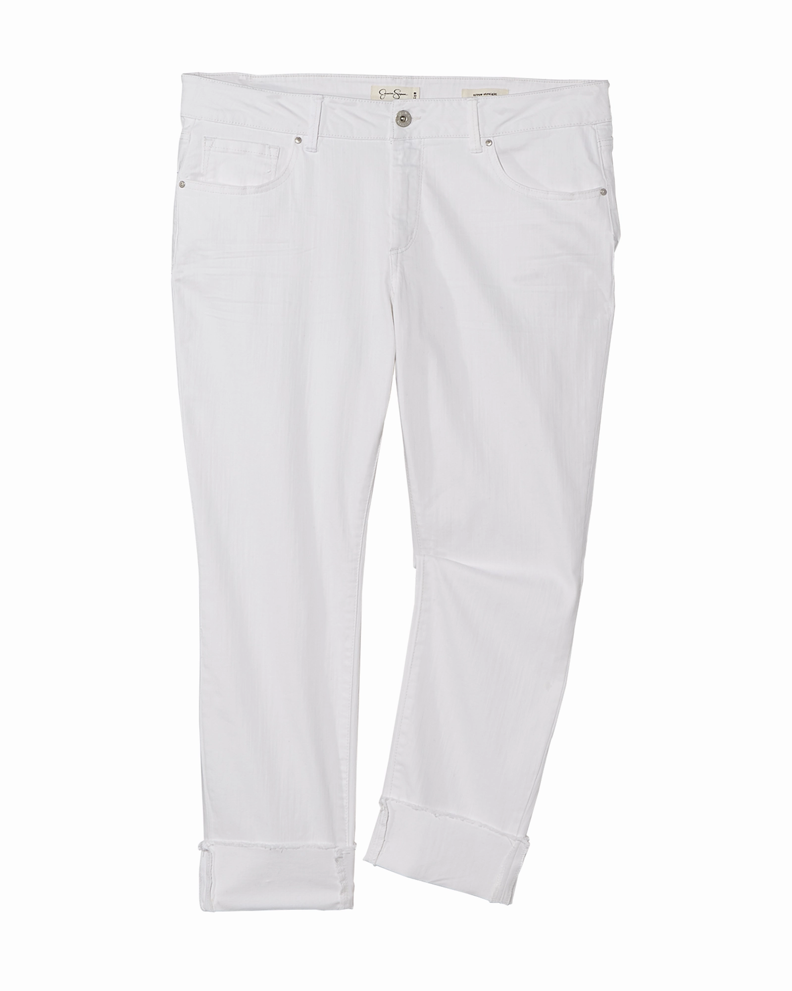 Calyer Straight Cuff Jean | White Daily Wear Breathable Classic Slim Vintage Lover
