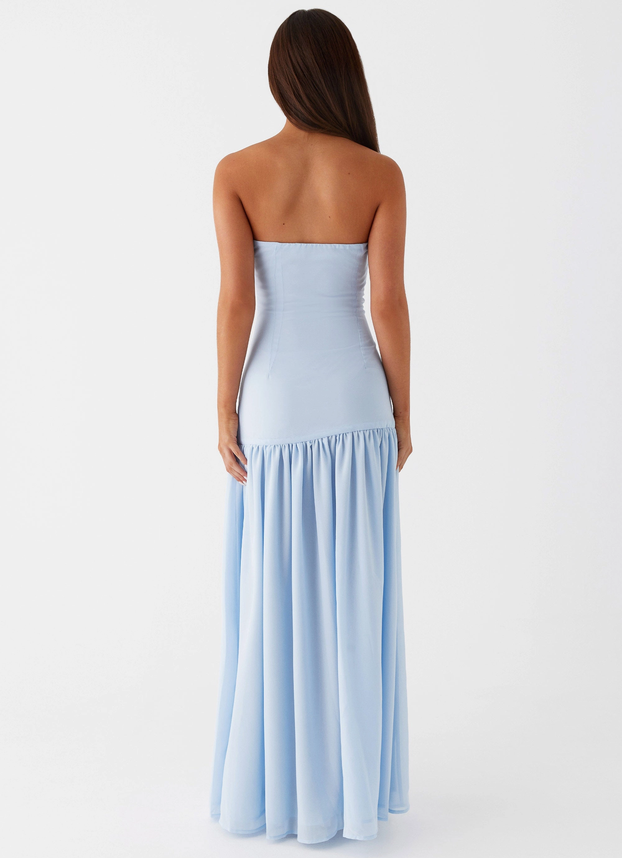 Quick Fit Eden Strapless Maxi Dress - Blue