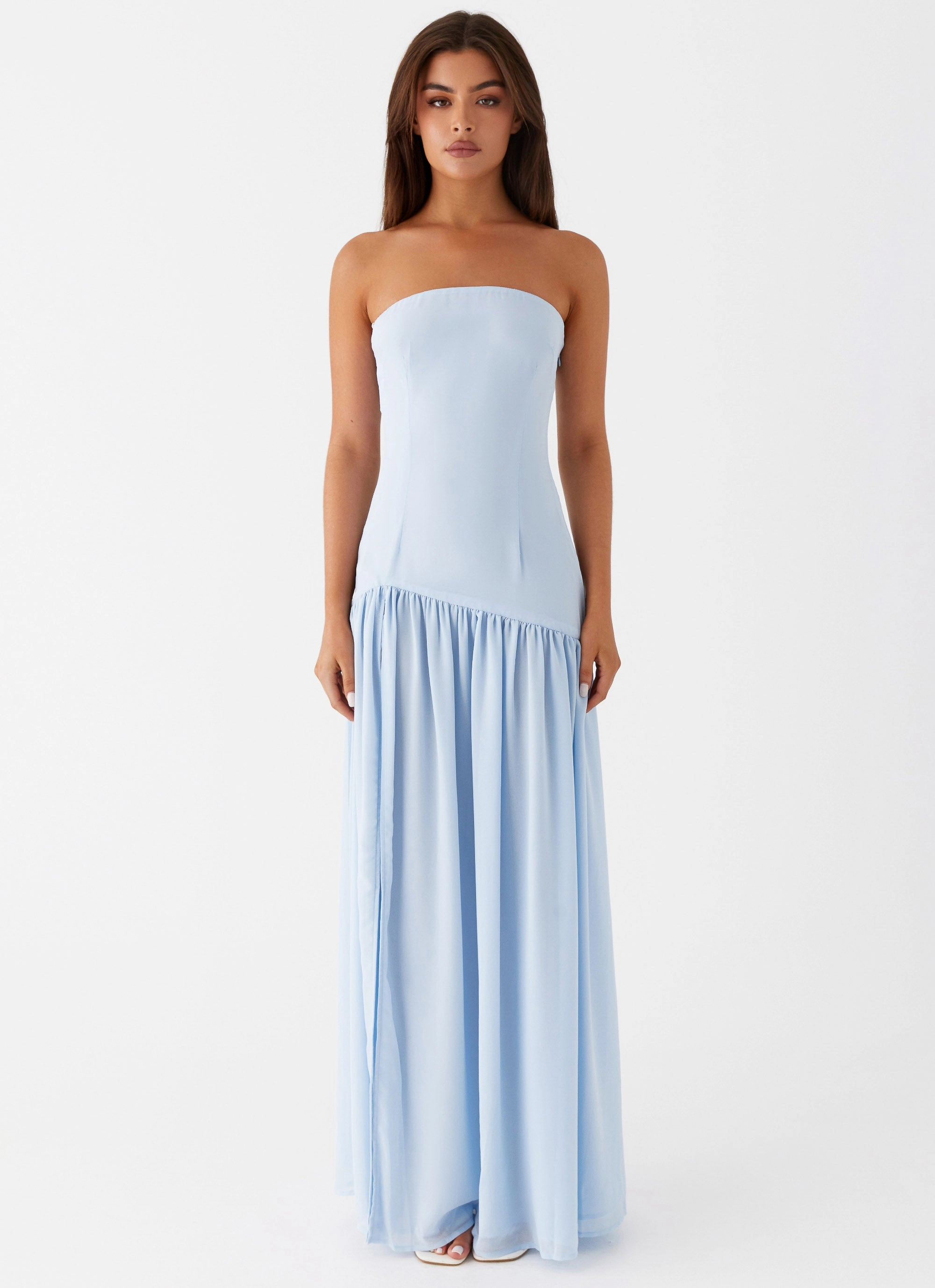 Eden Strapless Maxi Dress - Blue Soft Colorway Art Soul