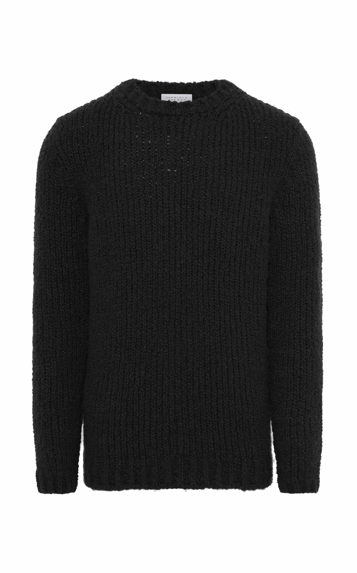 Typhon Knit Sweater in Black Cashmere Boucle Street Warmth Versatile Piece