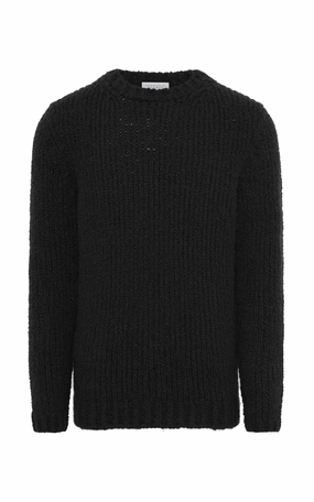 Typhon Knit Sweater in Black Cashmere Boucle Street Warmth Versatile Piece