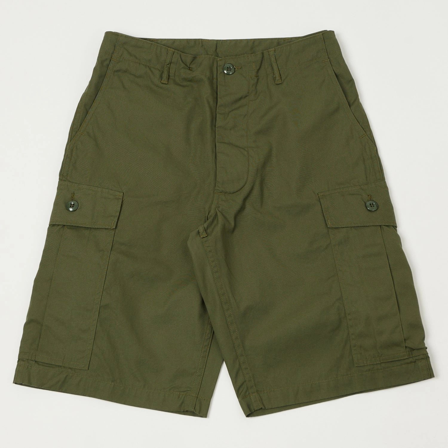 Buzz Rickson's Tropical Combat Shorts - Olive Drab Breathable Flex