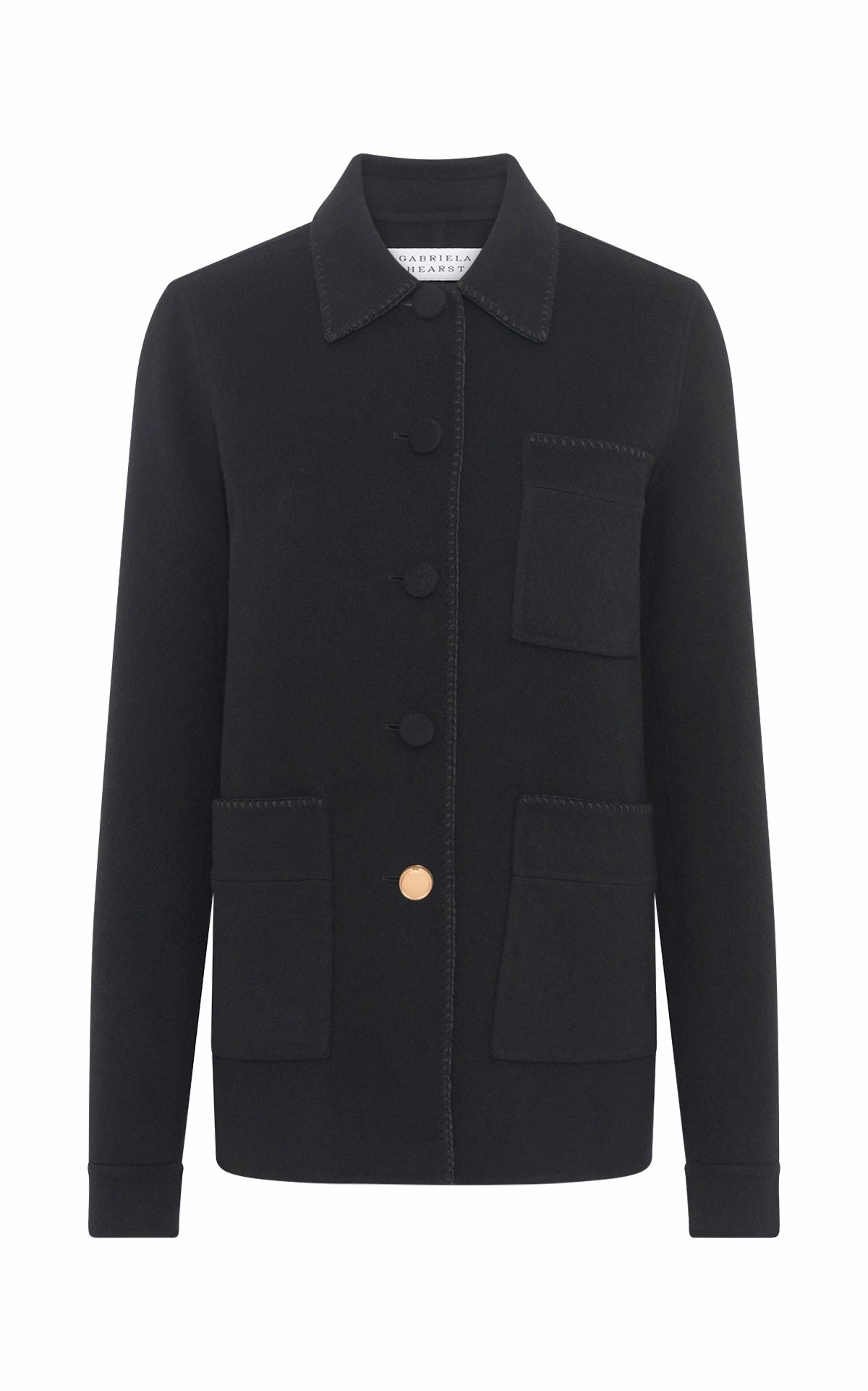 Practical Design Ulu Chore Jacket in Black Double-Face Recycled Cashmere