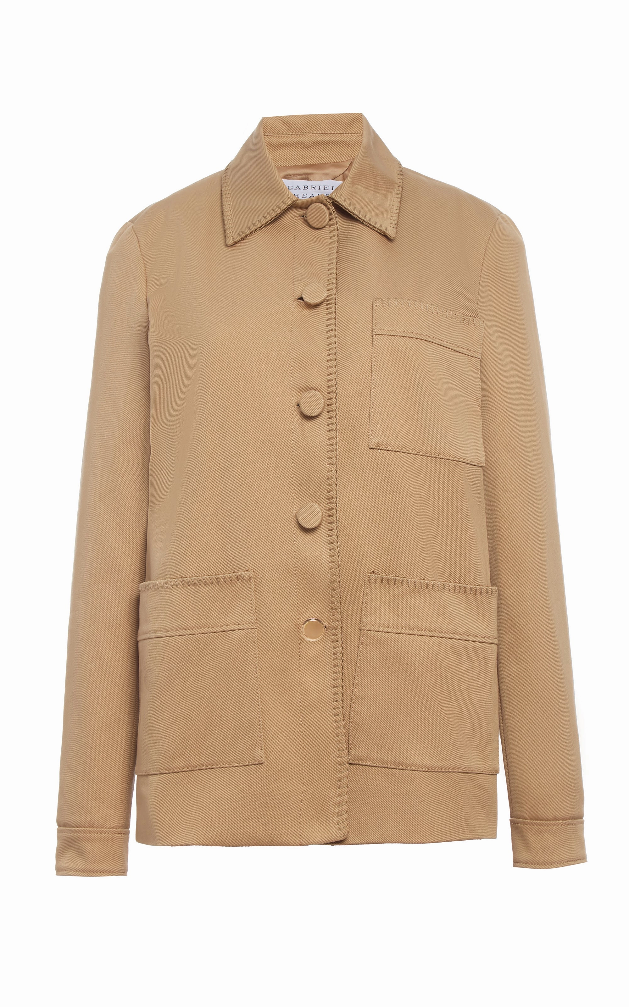 Ulu Chore Jacket in Camel Sea Island Cotton Twill Durable Outer Layer Down Stuffed