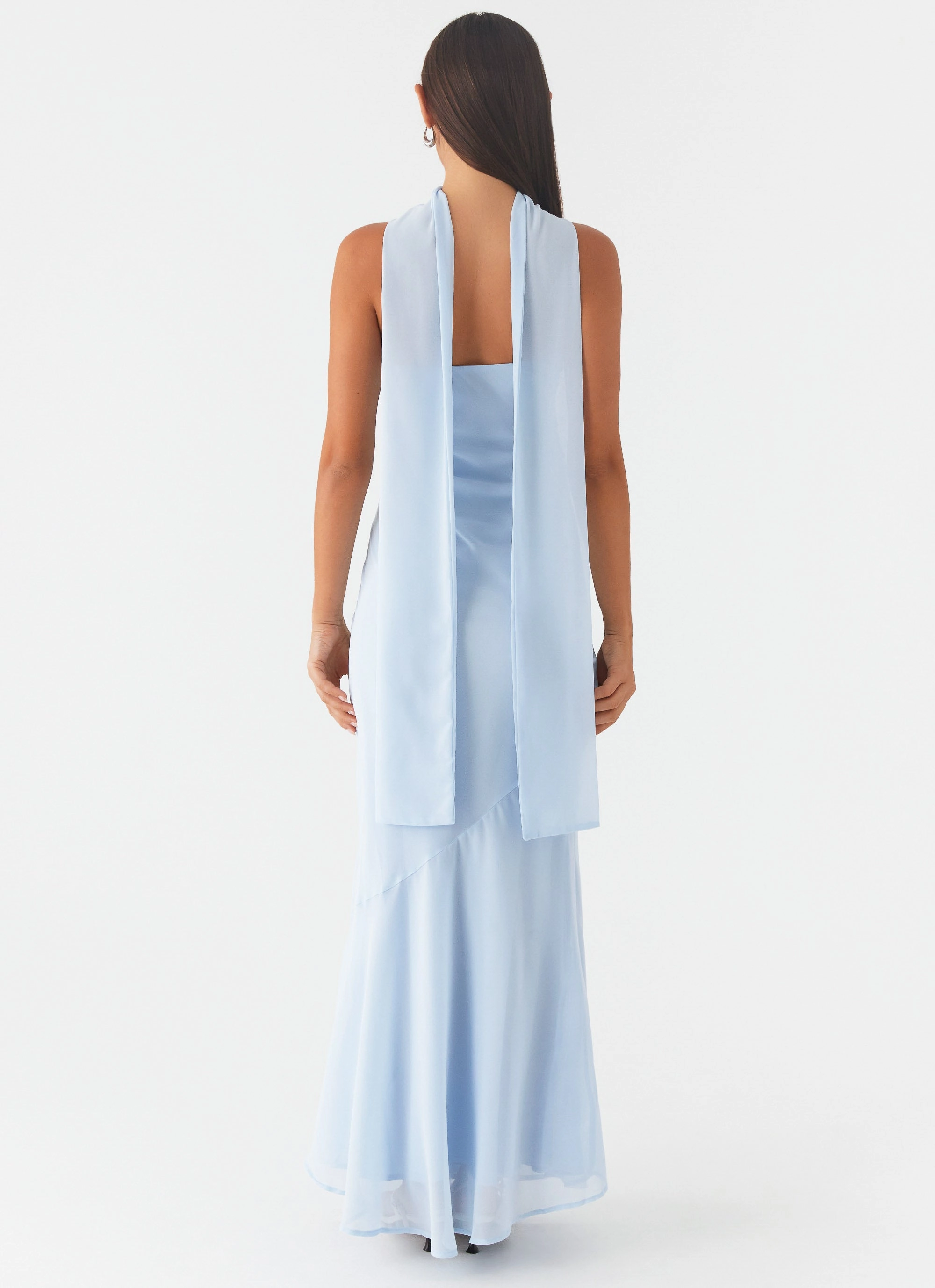 Under The Pagoda Maxi Dress - Blue Flattering Shape Wear