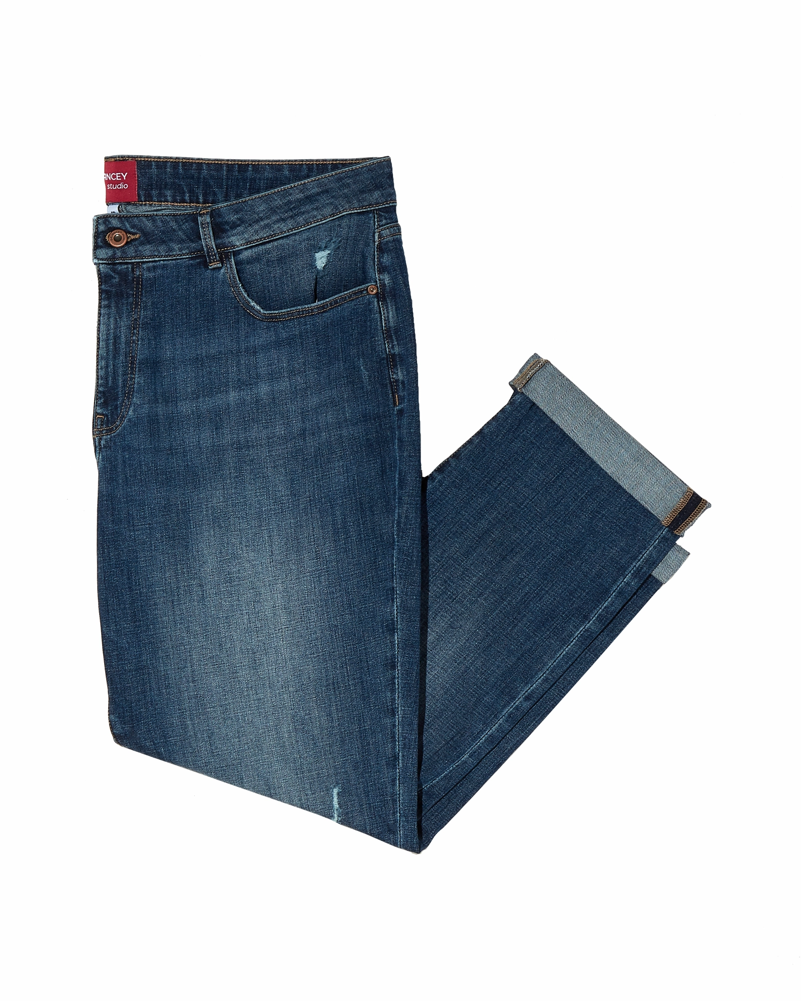 Union Destructed Boyfriend Jean | Dark Wash Non Fade Fabric