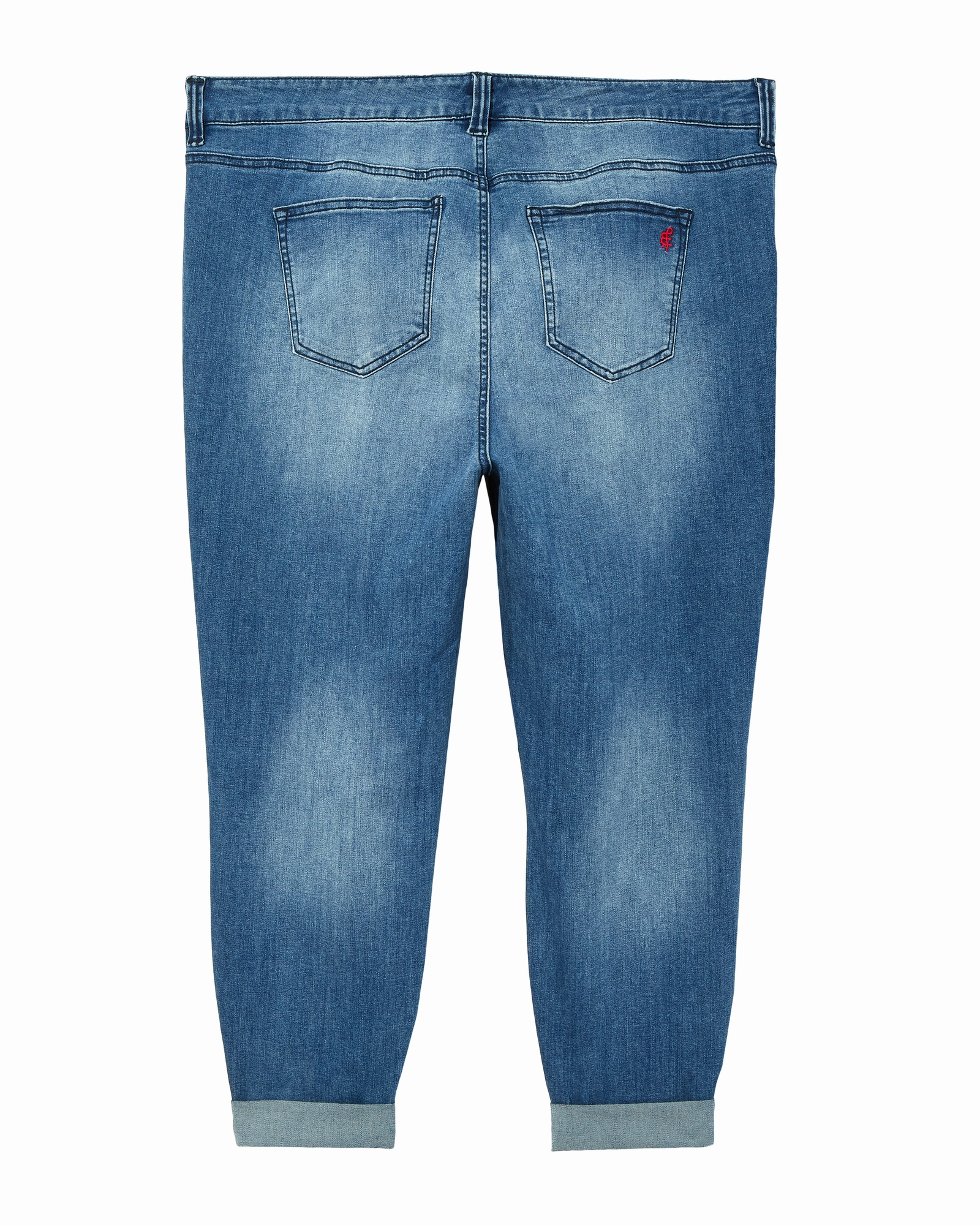 Season Ready Flexible Match Gardner Double Rolled Capri | Light Wash