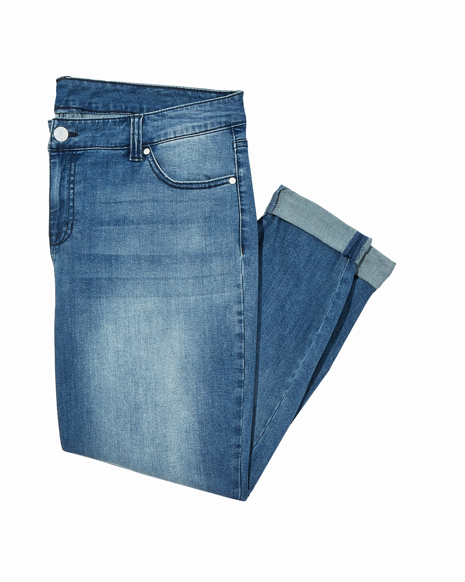 Outfit Plan Gardner Double Rolled Capri | Light Wash