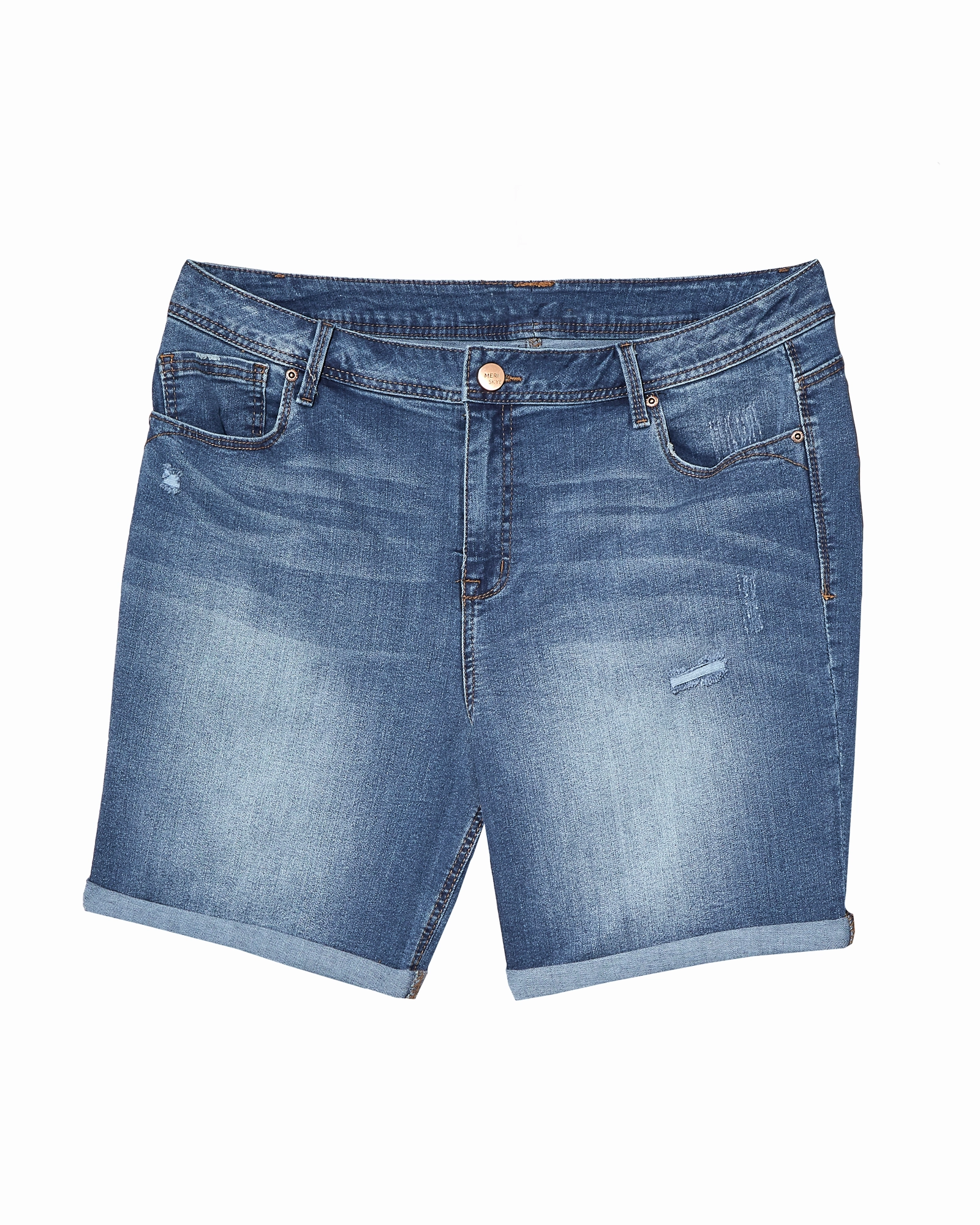 Quick Pick Everit Shorts with Rolled Hem | Medium Wash