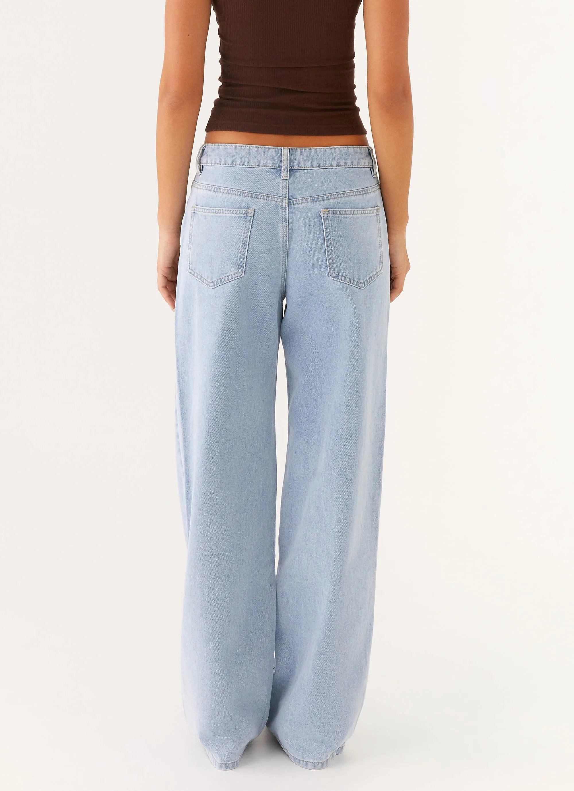 Keanna Low Rise Denim Jeans - Sky Function Ready