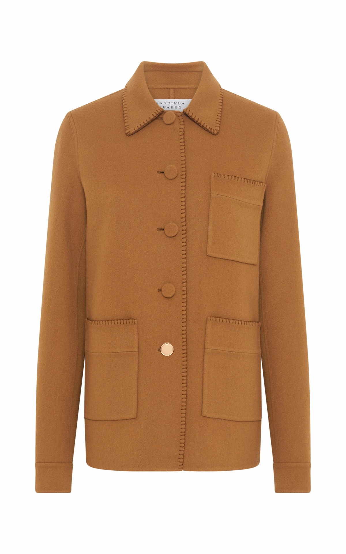 Ulu Chore Jacket in Yellow Ochre Double-Face Recycled Cashmere Active Urban Layer