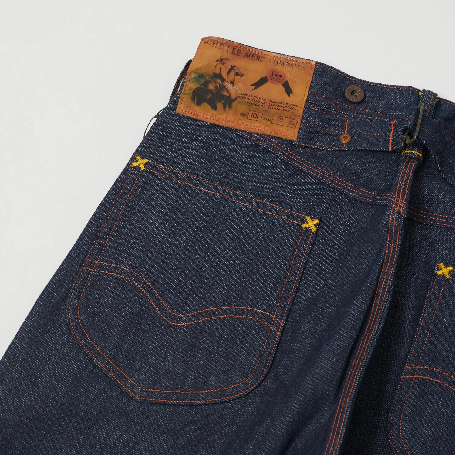 Smooth Style Lee Archives 1930 'Real Vintage Cowboy' 101 Wide Straight Jeans - Raw