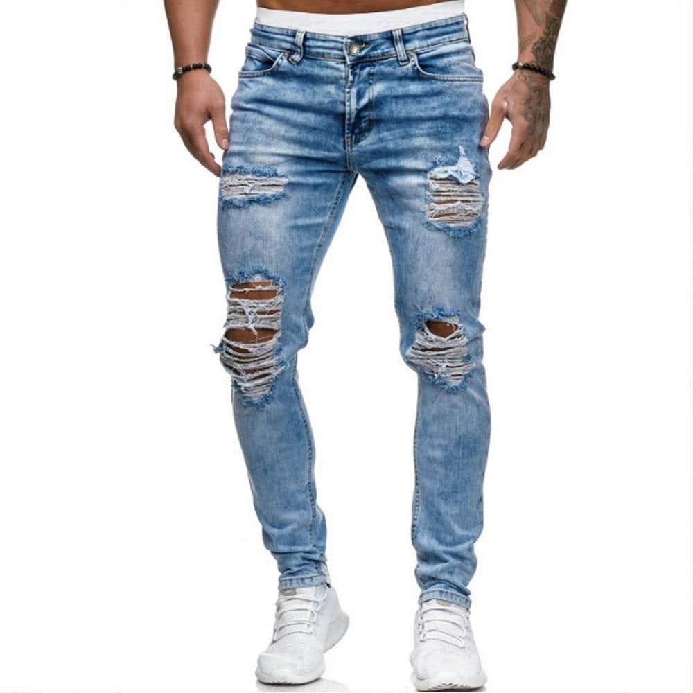 Streetwear Fan Night Out Bold Look Professional Wear West Louis? European & American Style Ripped Jeans
