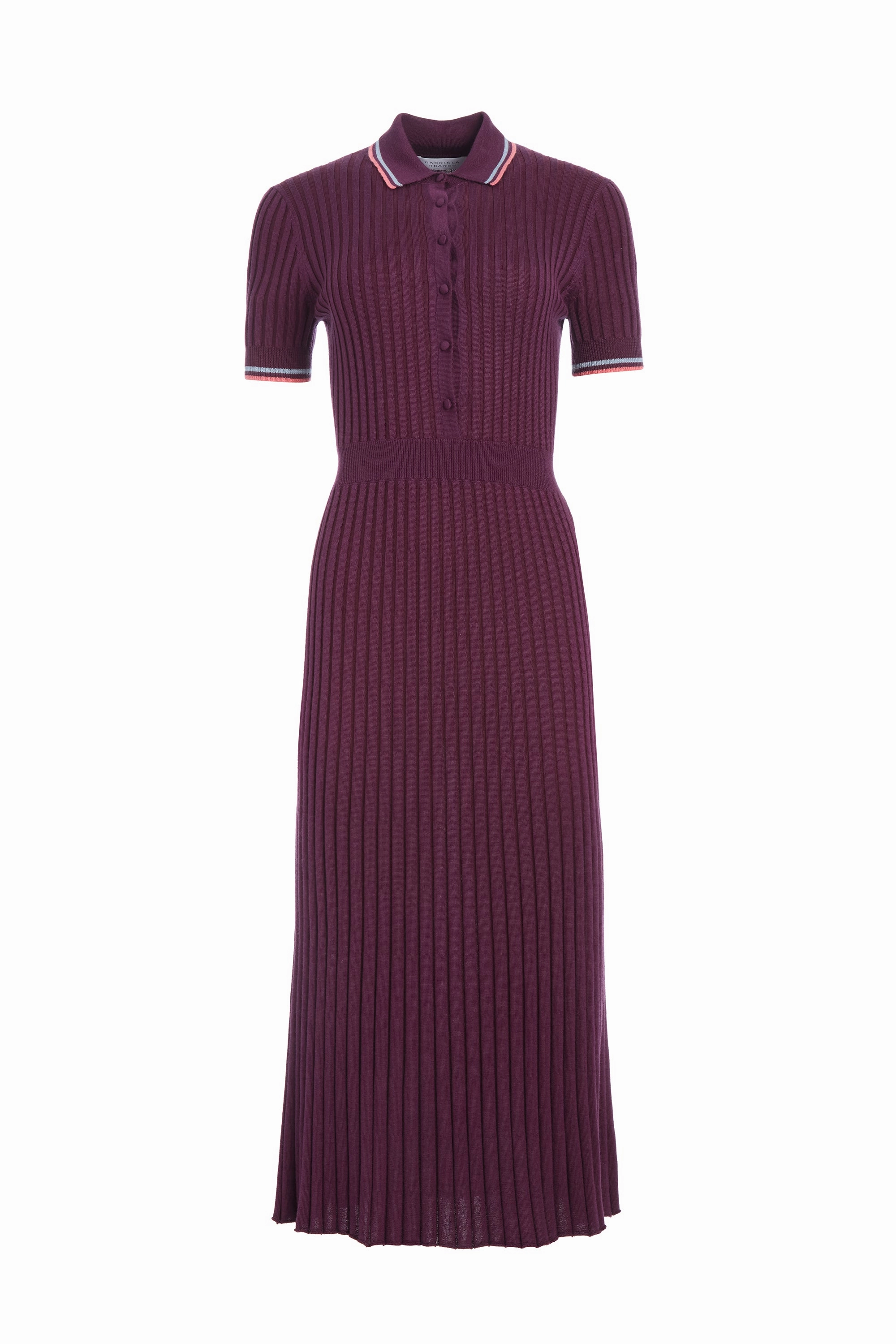 Eyot Knit Maxi Dress in Italian Plum Cashmere Silk Simple Layered City Style