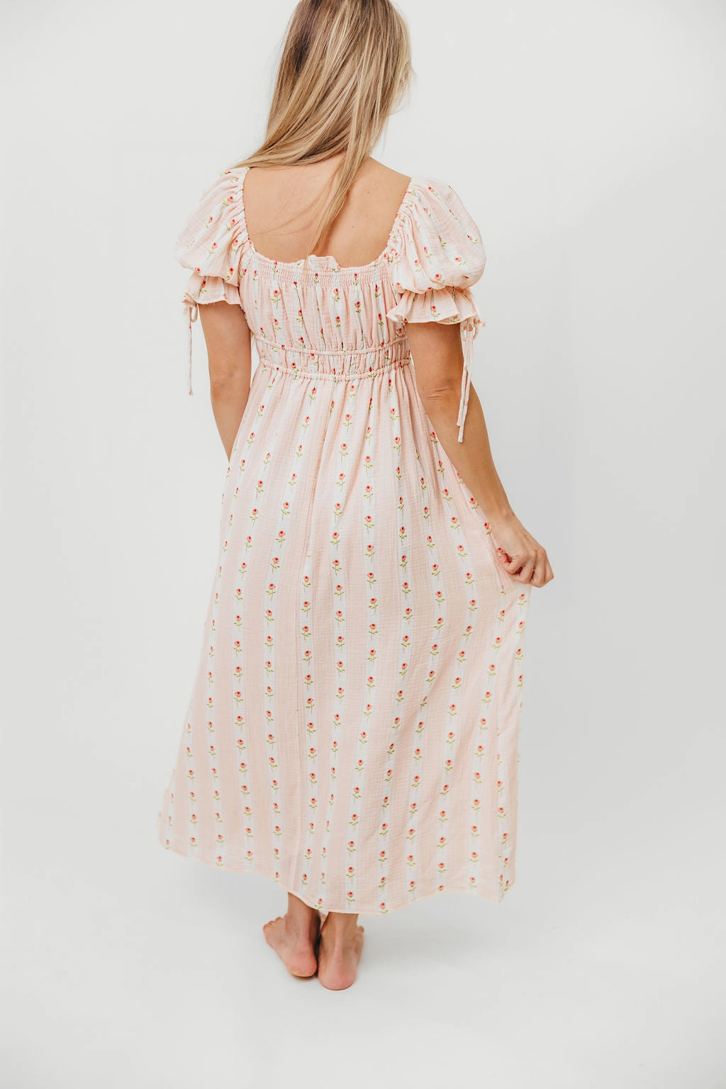 Savanna Steppe 100% Cotton Dress in Pink Rose - Bump Friendly & Inclusive Sizing Halter-Neck Daily Style