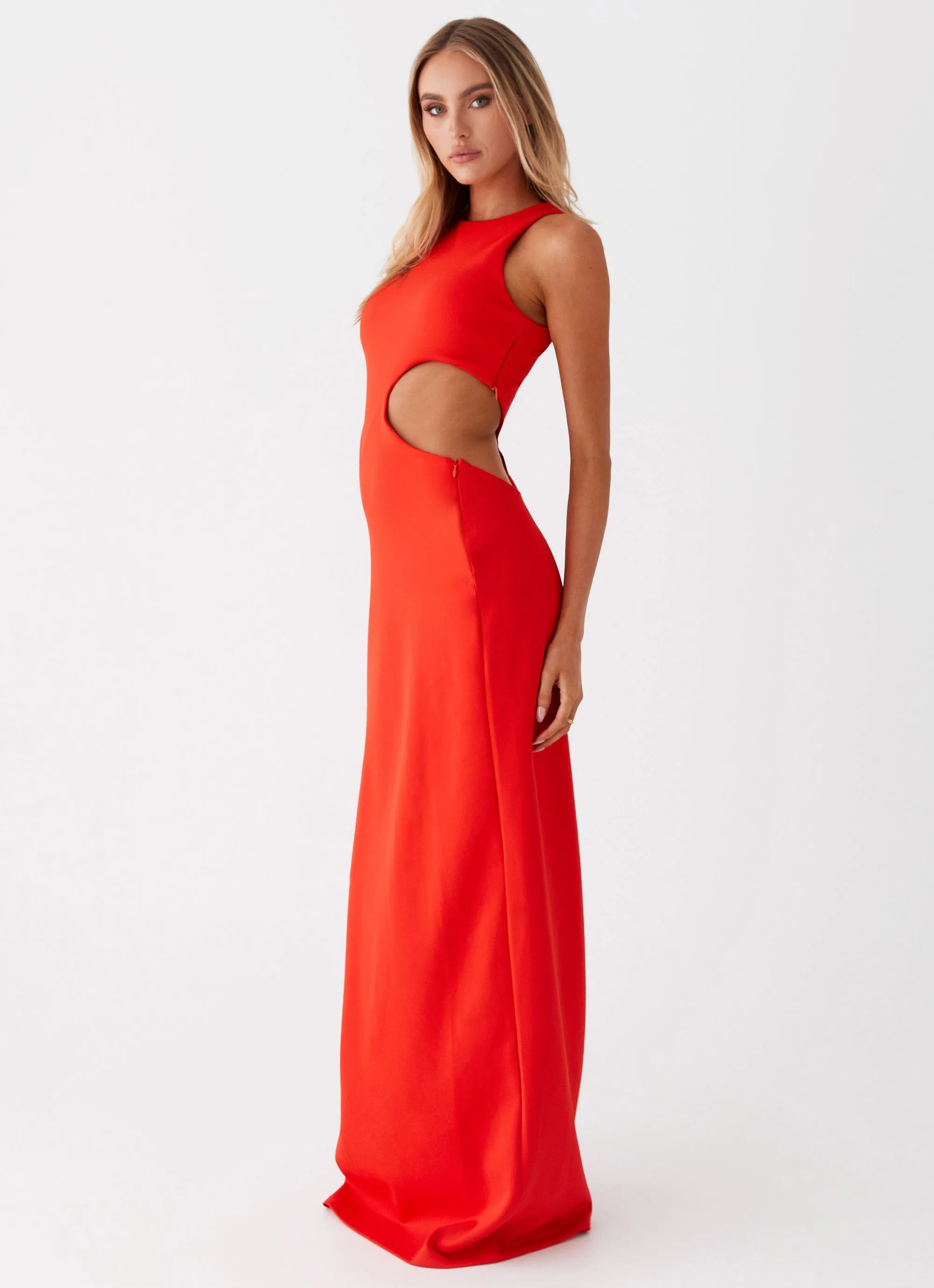 packable Vaeloria Maxi Dress - Red