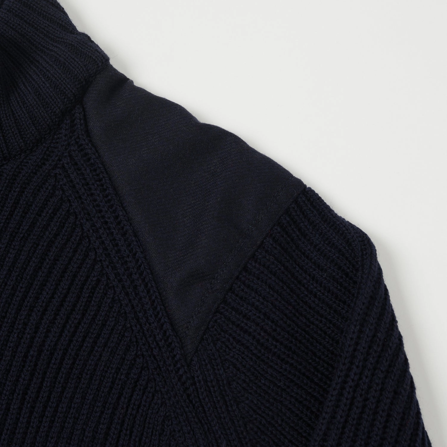 Fresh Layer Interlock Knit Structure Peregrine Foxton Quarter Zip Jumper - Navy