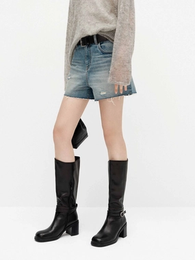 Exclusive Design Distressed Cotton Shorts