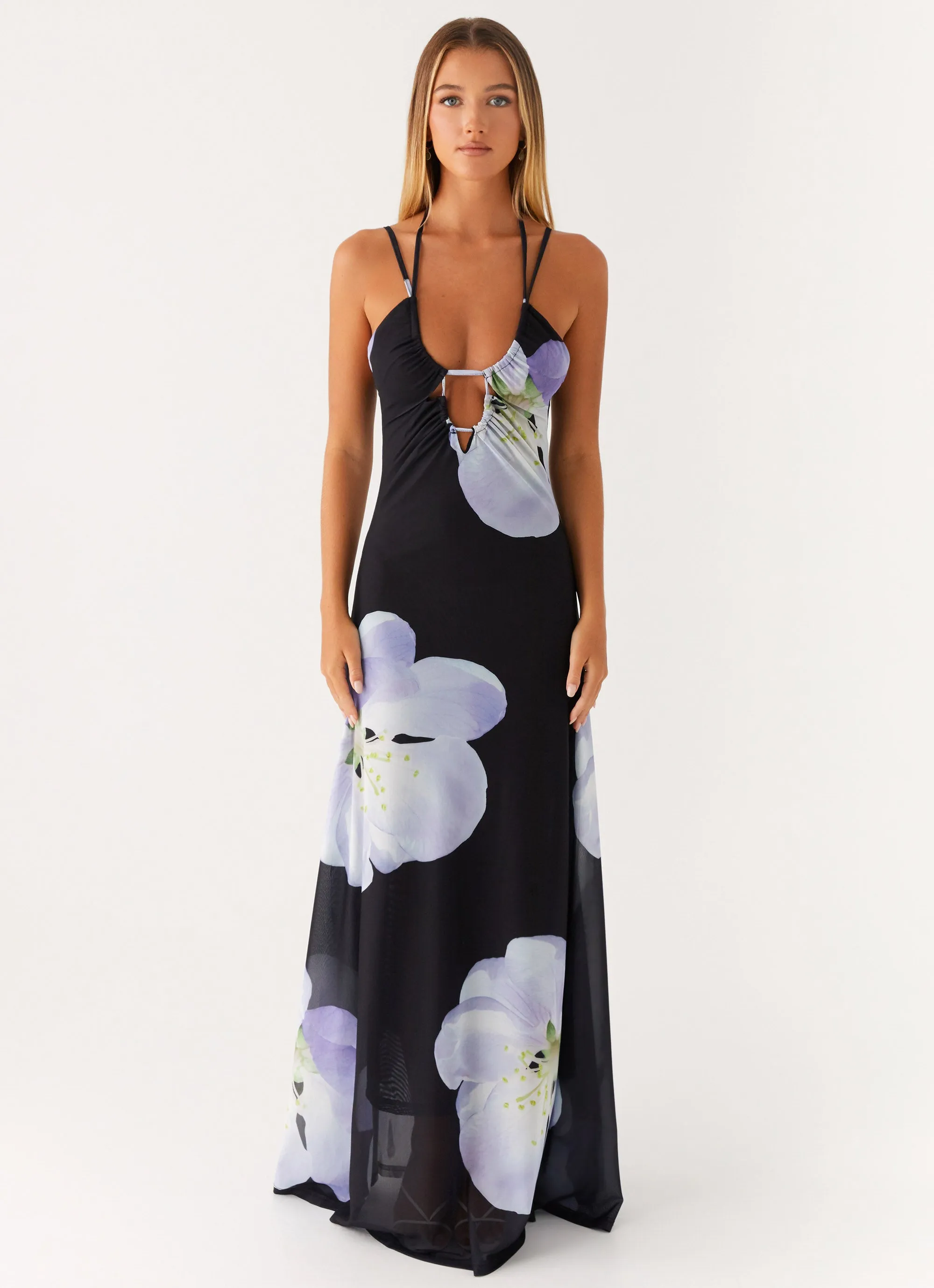 Enrika Maxi Dress - Flower Print Elegant Tailoring