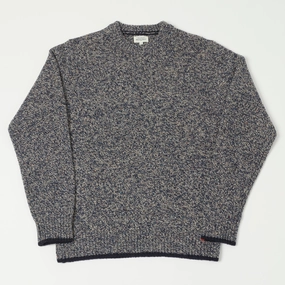 Chilly Days Hartford 'Marl' Crew Knitted Sweater - Indigo Marl