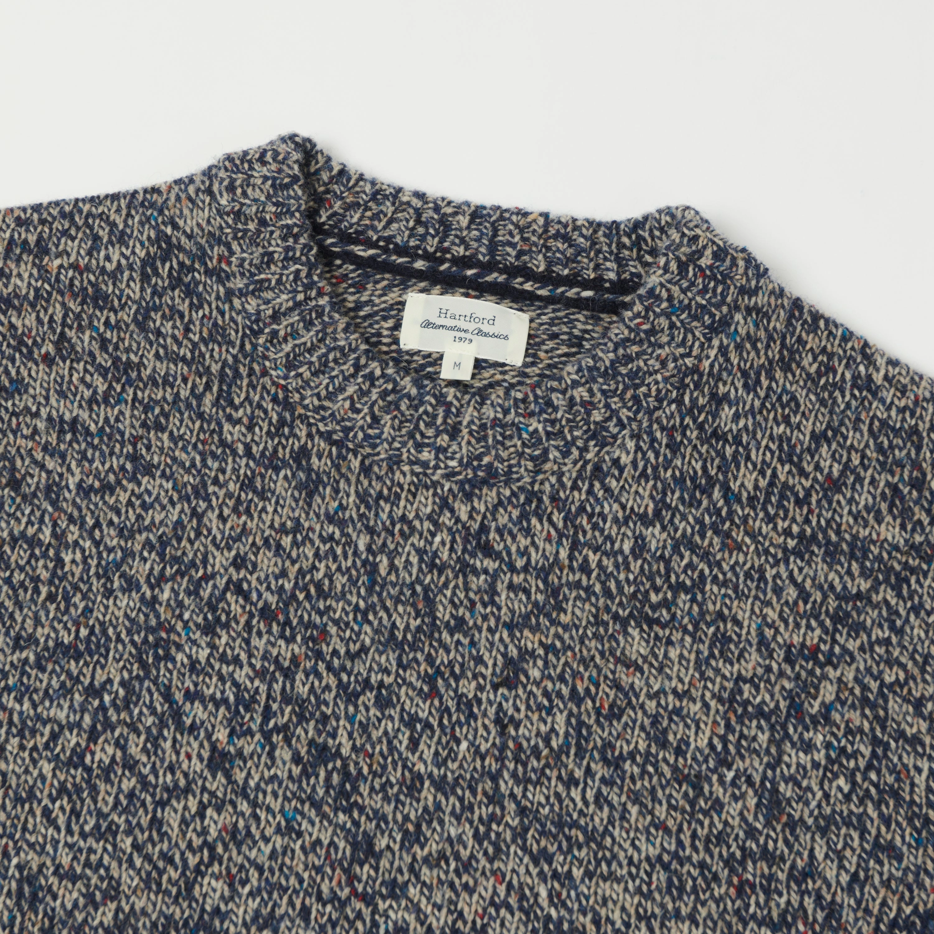 Functional Piece Hartford 'Marl' Crew Knitted Sweater - Indigo Marl